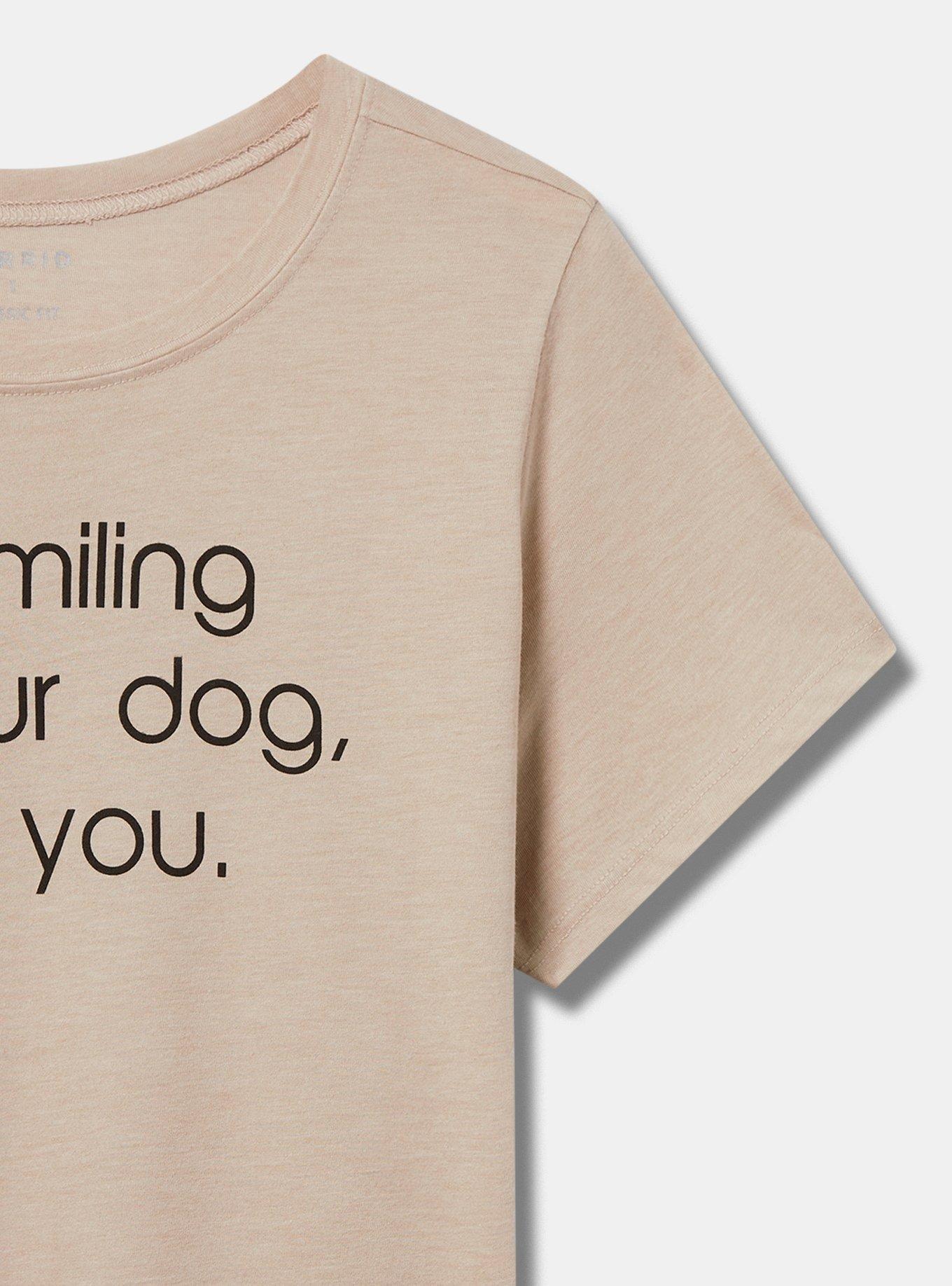 Smiling Dog Classic Fit Signature Jersey Crew Tee, MUSHROOM, alternate