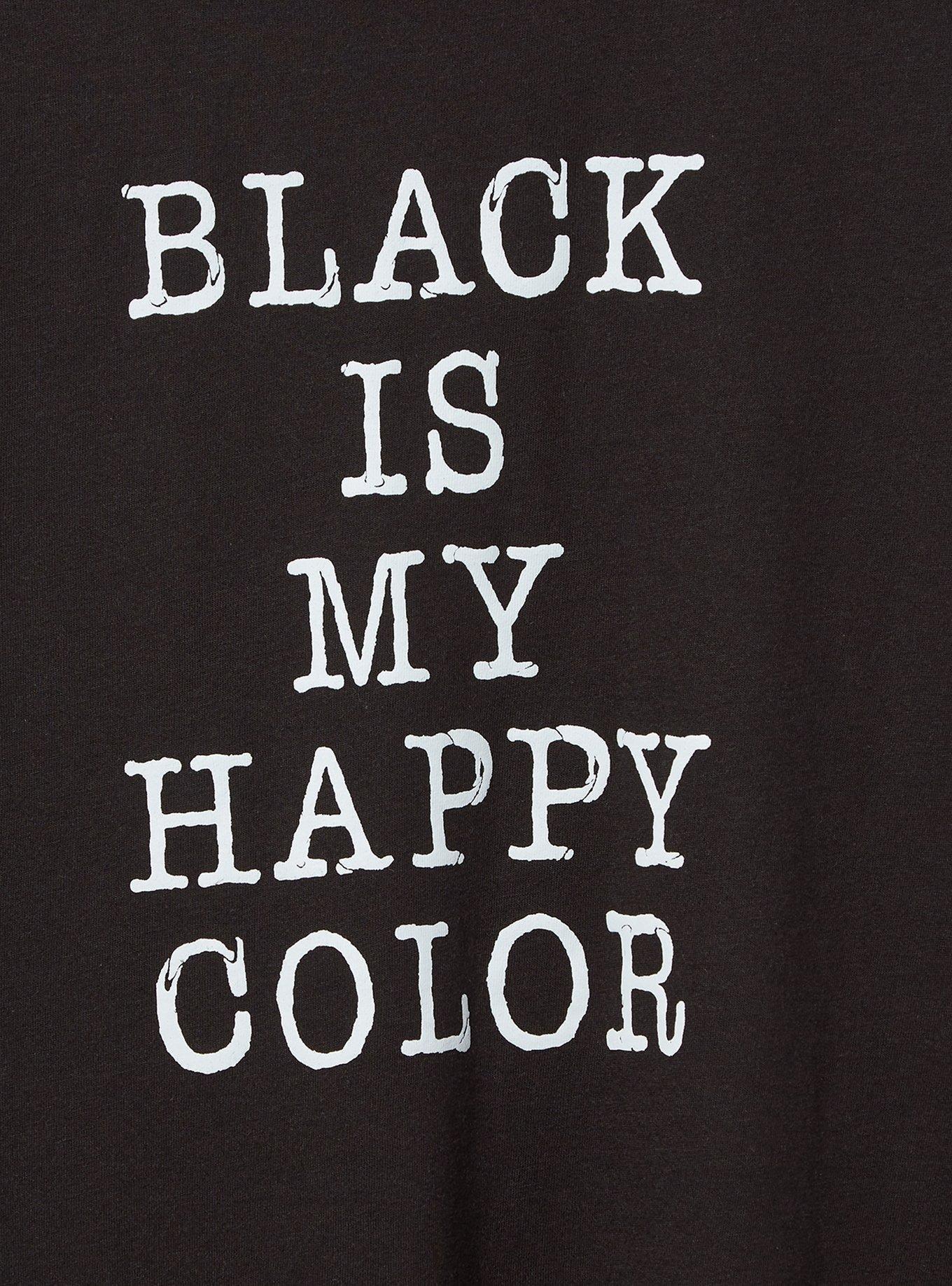 Black Happy Color Classic Fit Signature Jersey Tee, DEEP BLACK, alternate