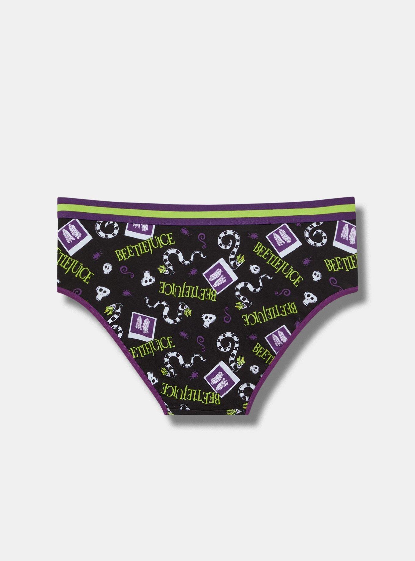 Beetlejuice Mid Rise Cotton Hipster Panty, MULTI, alternate