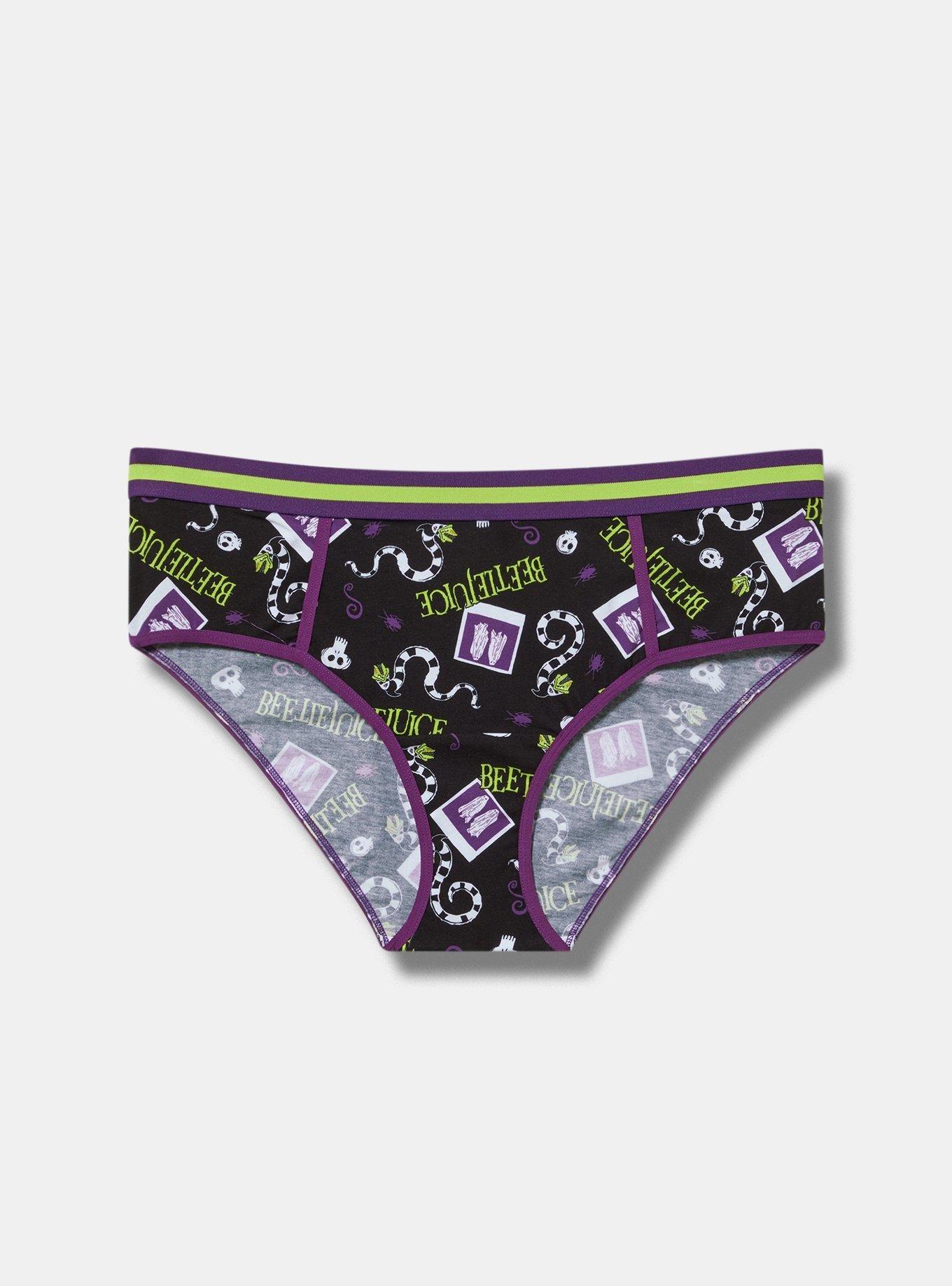 Beetlejuice Mid Rise Cotton Hipster Panty