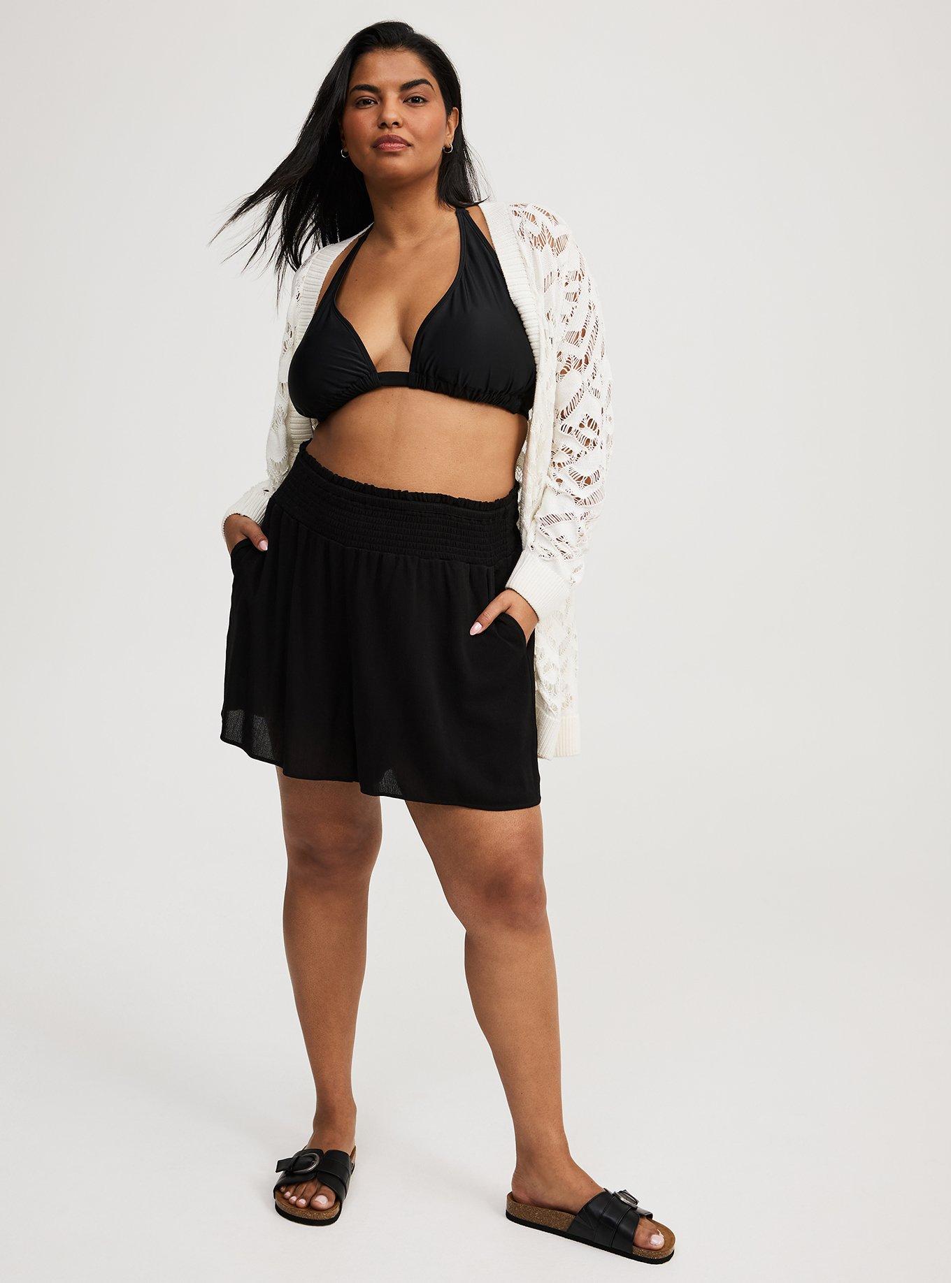 Plus size pull on shorts hotsell