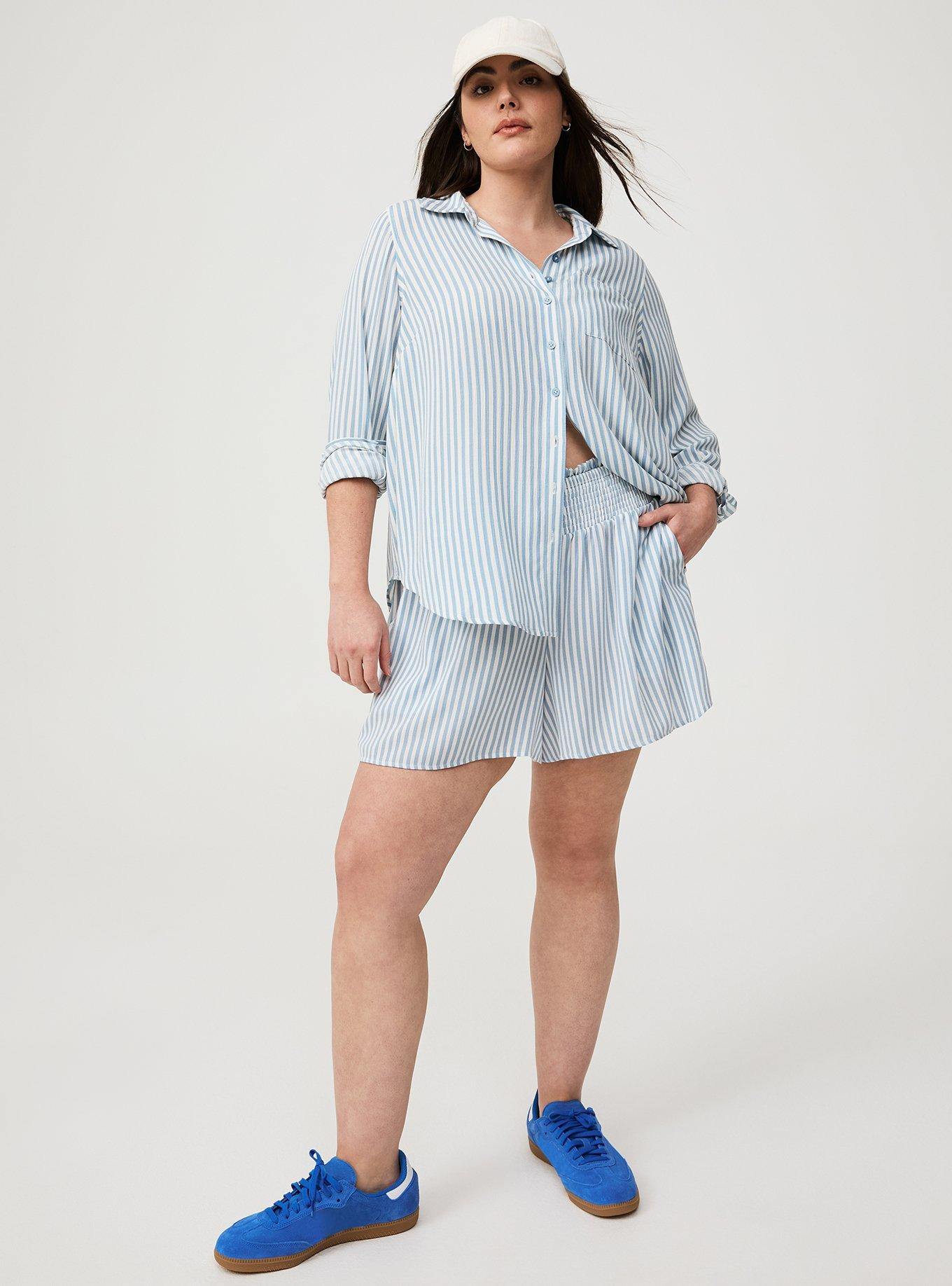Pull-On High-Rise Gauze Short