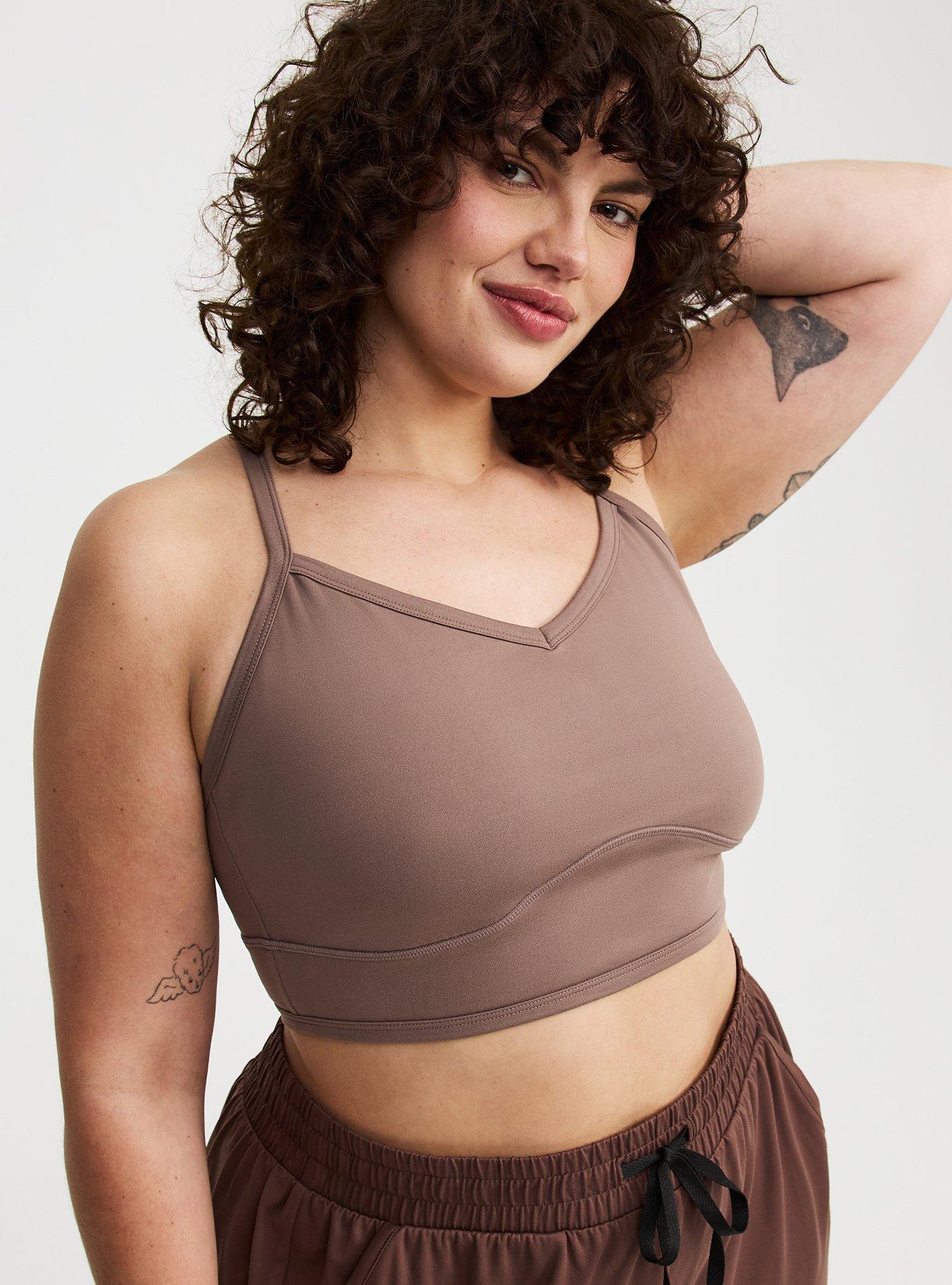 Low-Impact Brushed V-Neck Sports Bra
