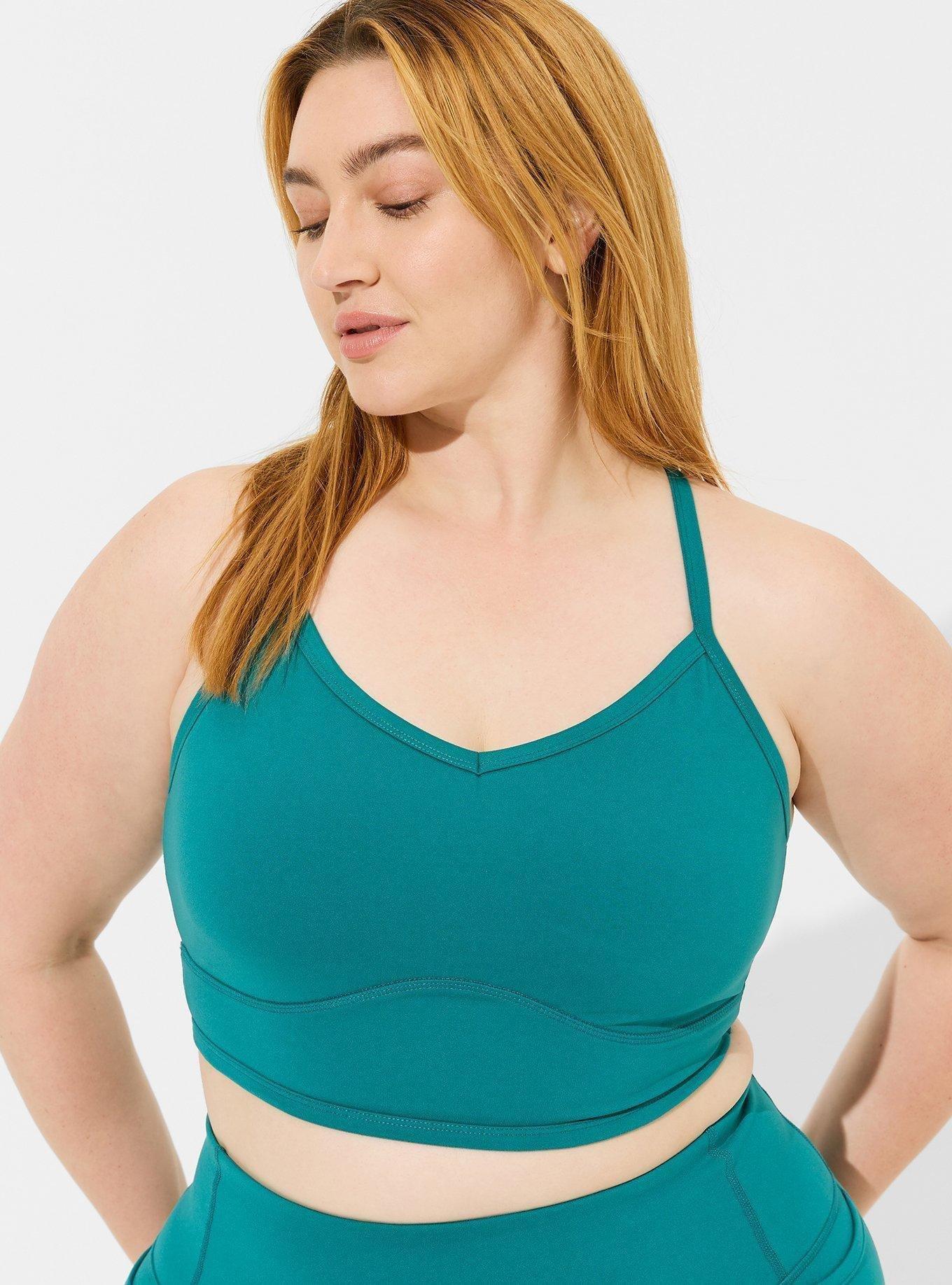 Low Impact Wireless Brushed V-Neck Active Sports Bra