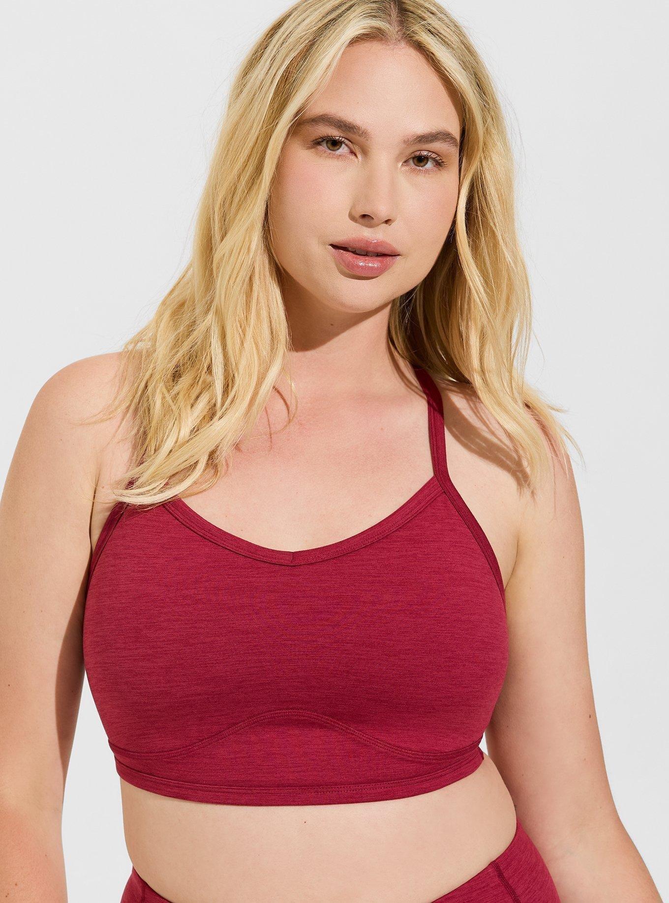 Low Impact Wireless Brushed V-Neck Active Sports Bra