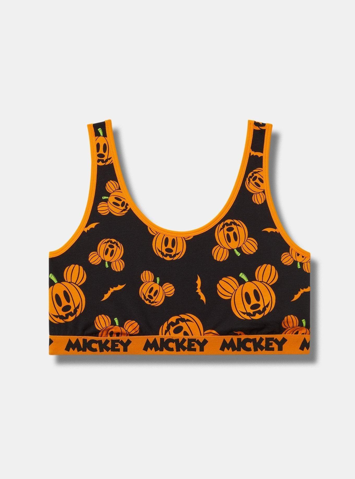 Disney Mickey Pumpkins Scoop Neck Bralette