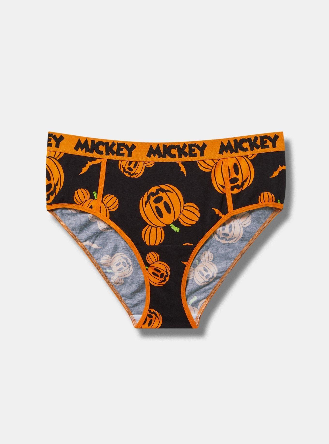 Mickey Mouse Pumpkins Mid Rise Cotton Hipster Panty