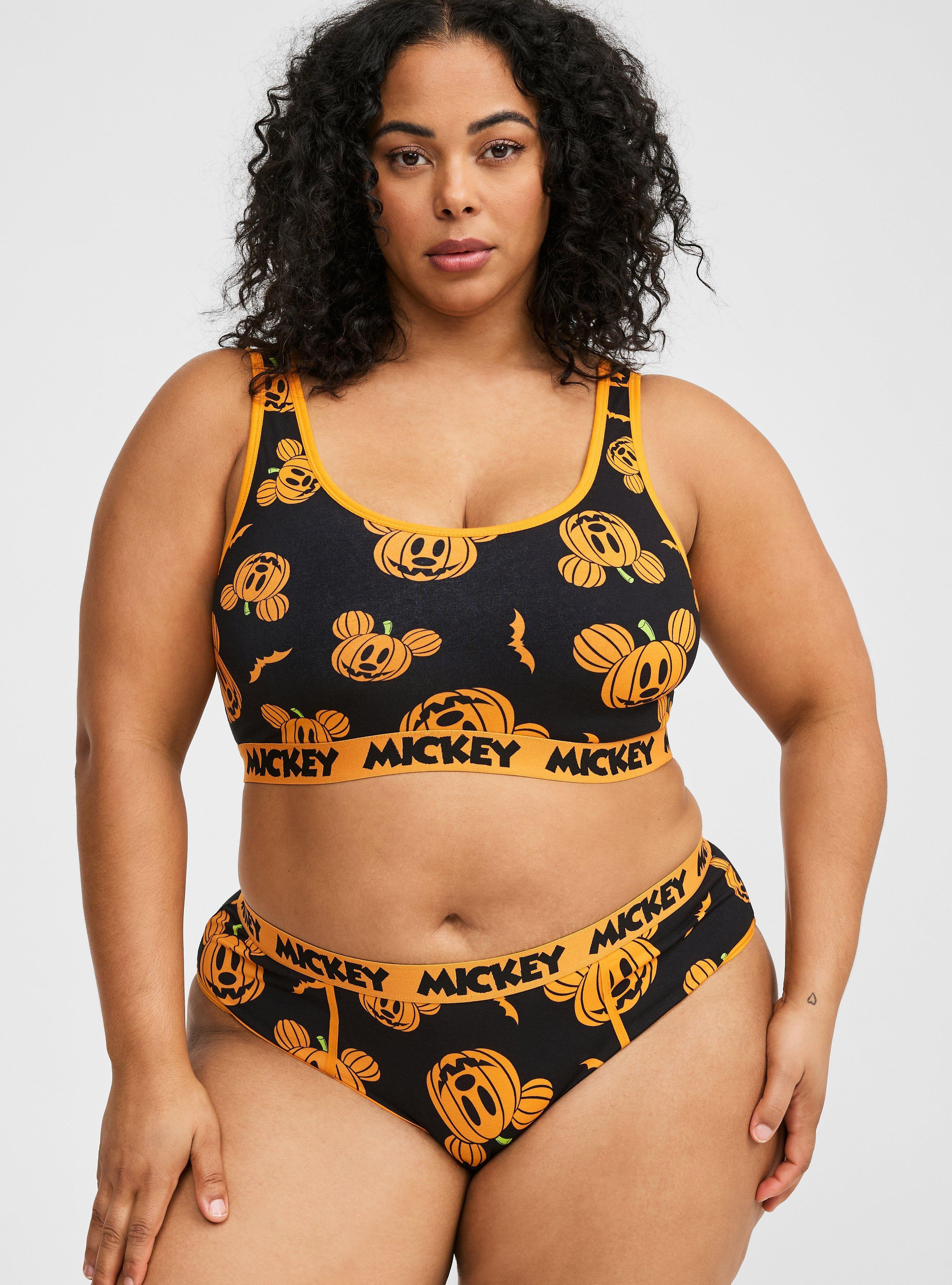 Mickey Mouse Pumpkins Mid Rise Cotton Hipster Panty