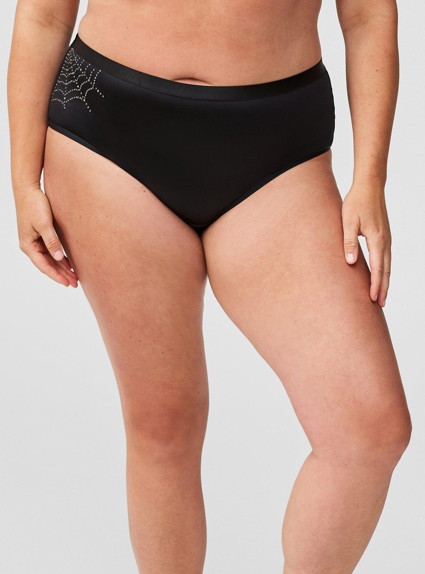 Mid Rise Cheeky Panty With Diamante Detail