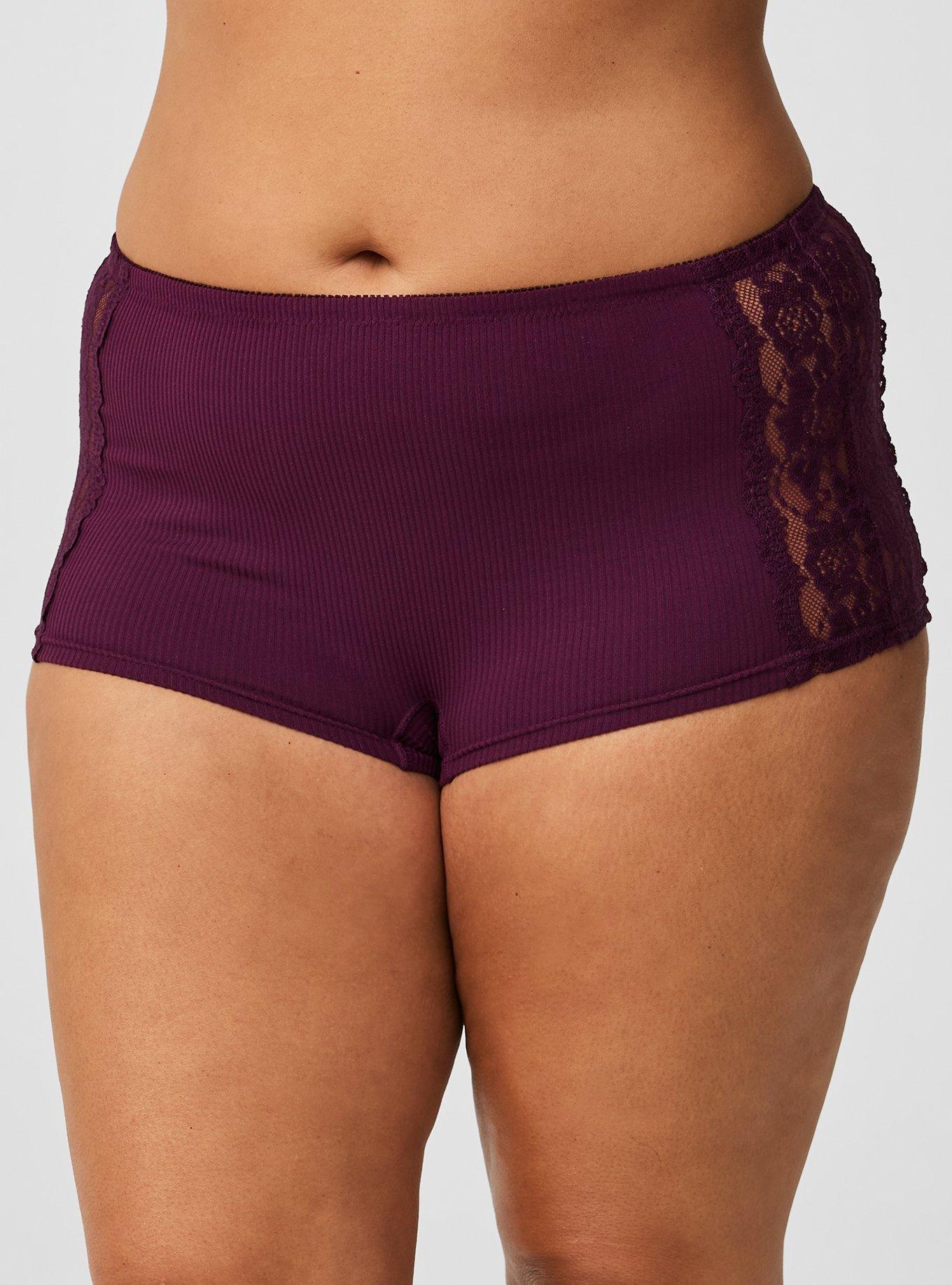 Microfiber Ribbed Flirt Mid Rise Boyshort Panty