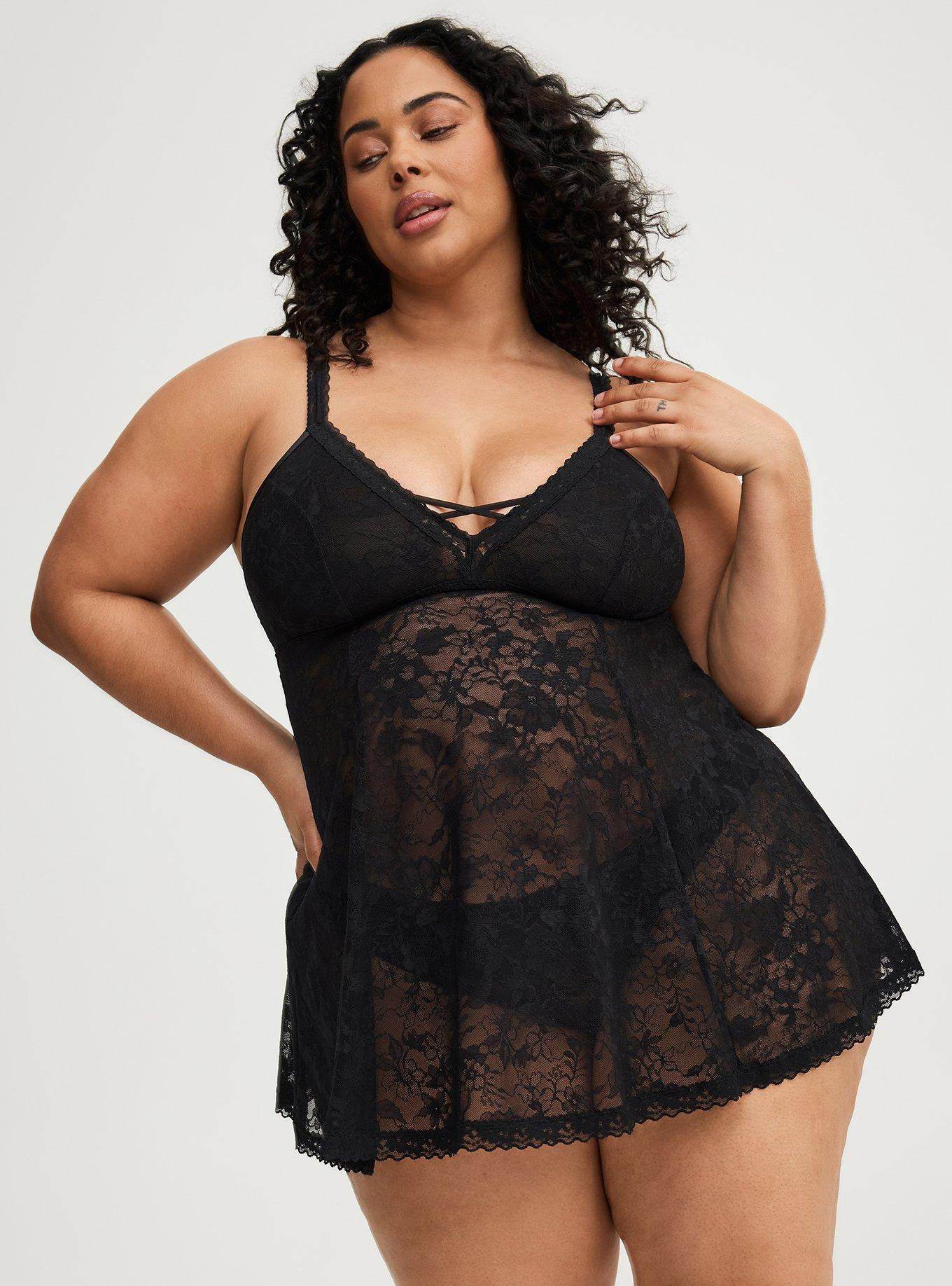 Aria Lace Fit And Flare Babydoll