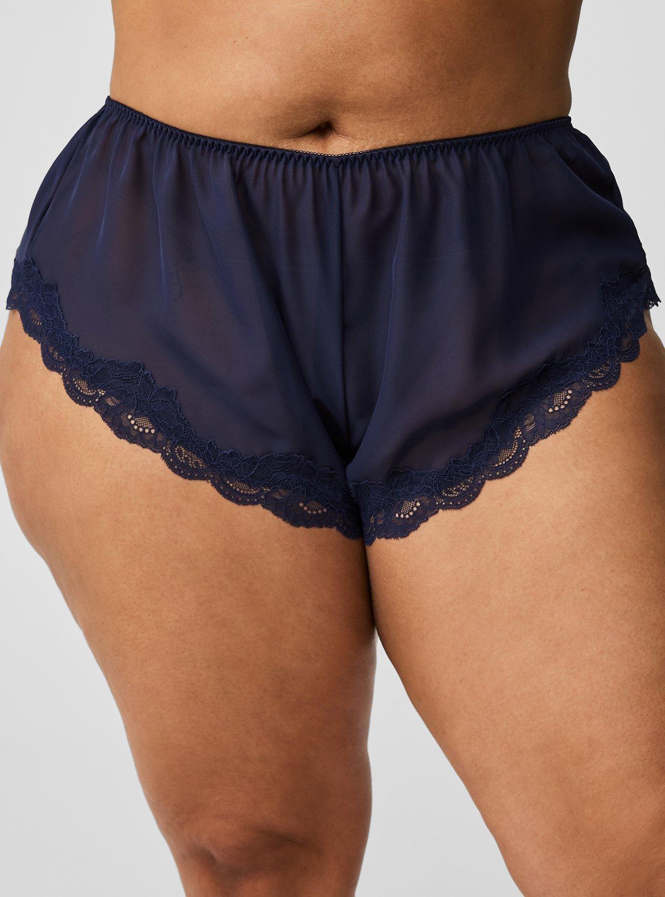 Mid-waist Lace Mesh Cheeky Flowy Short