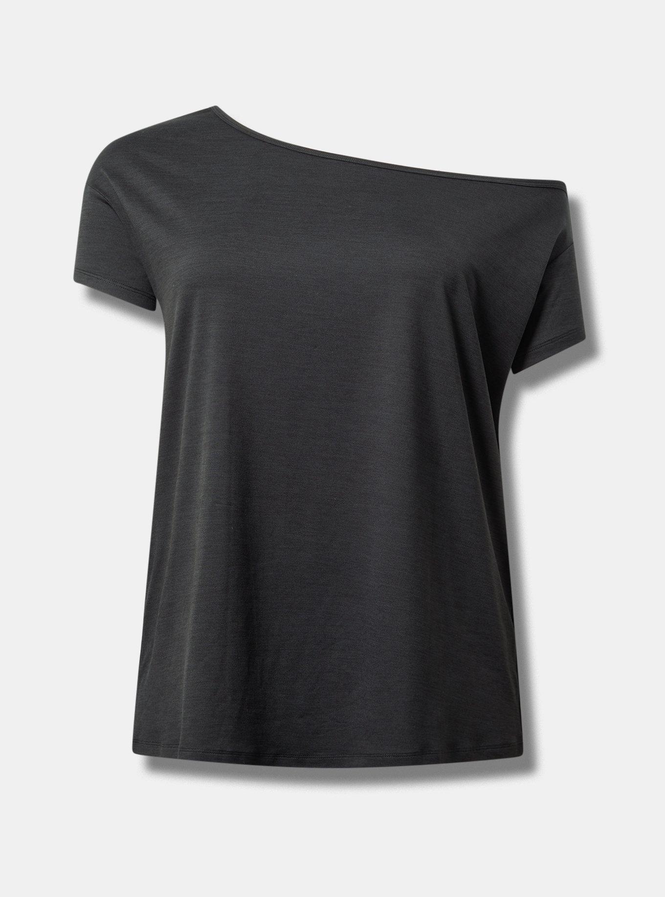 Super Soft Performance Jersey Off The Shoulder Active Tee