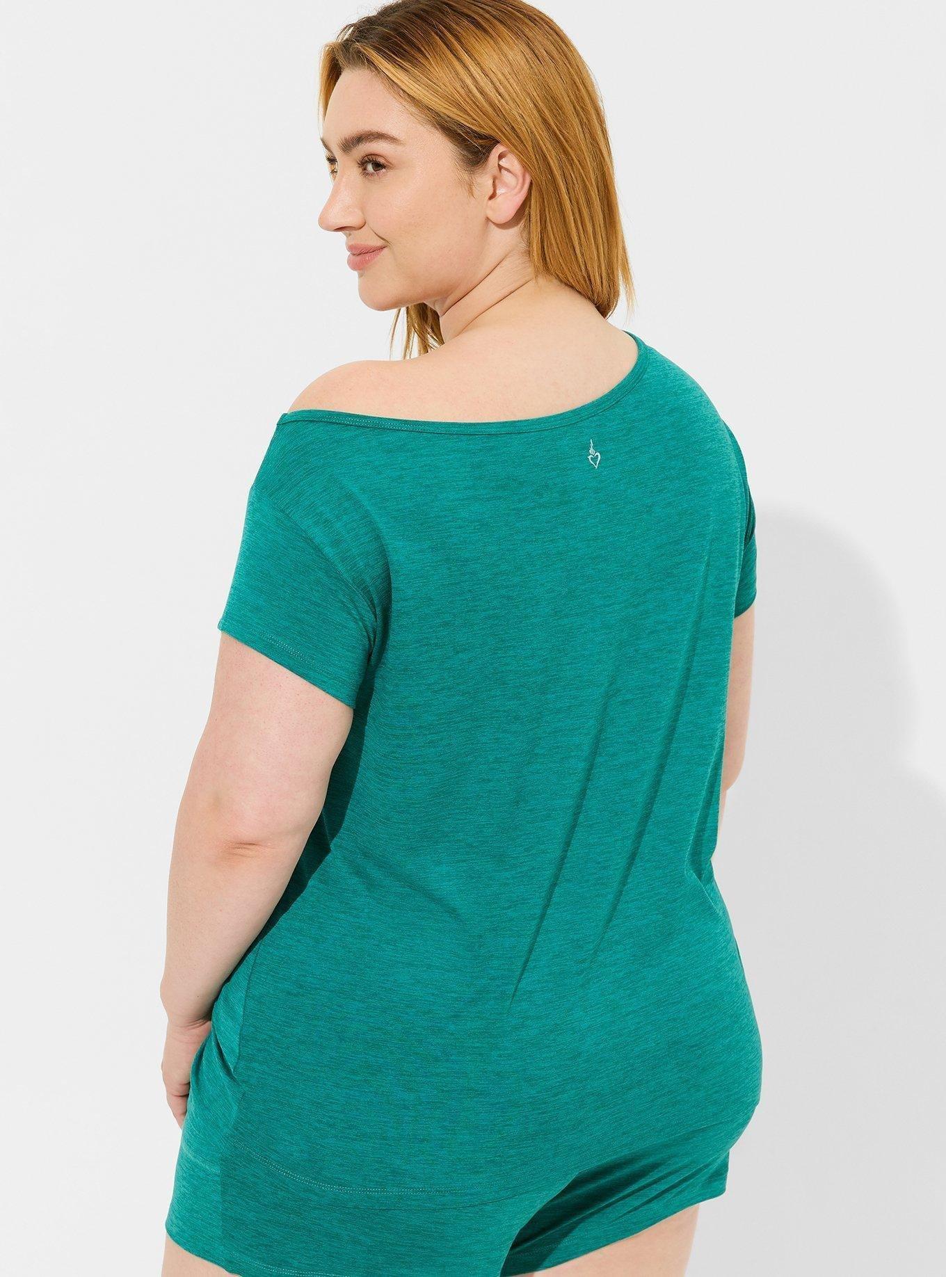 Super Soft Performance Jersey Off The Shoulder Active Tee