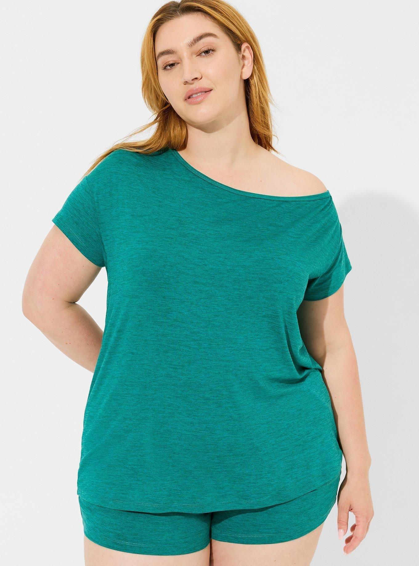 Super Soft Performance Jersey Off The Shoulder Active Tee