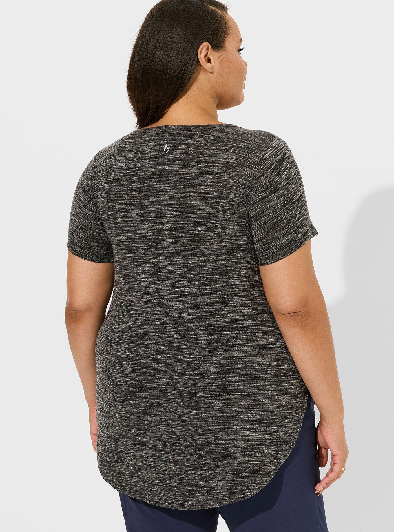 Lyocell V-Neck Short Sleeve Active Tunic