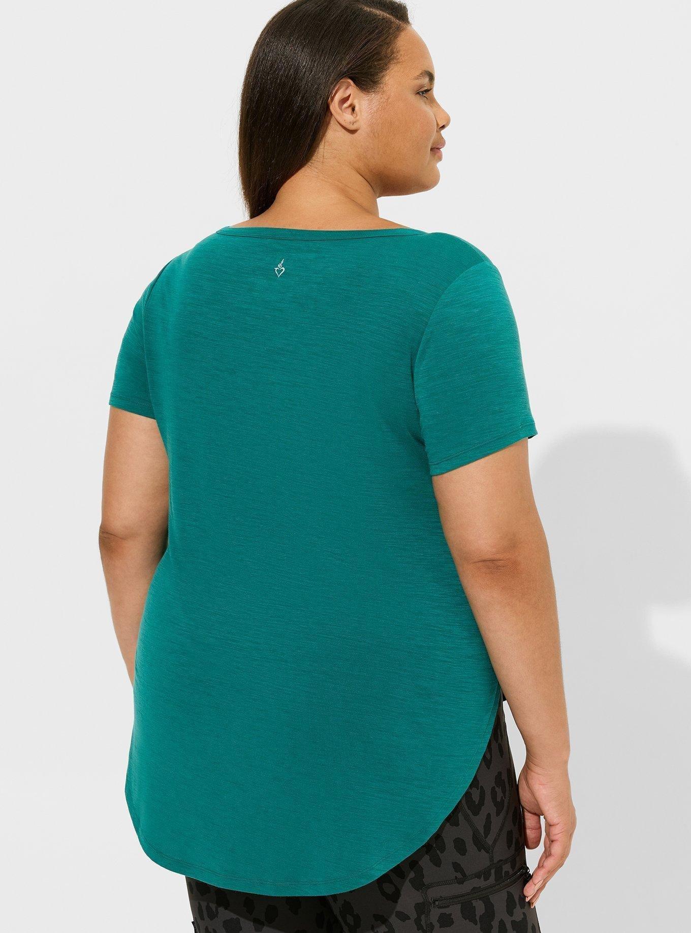 Lyocell V-Neck Short Sleeve Active Tunic