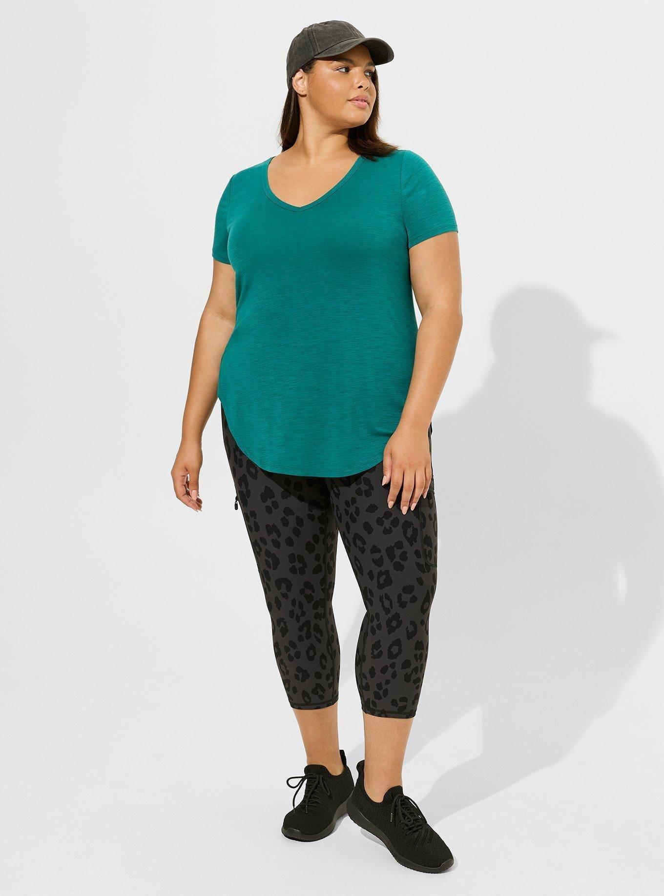 Lyocell V-Neck Short Sleeve Active Tunic