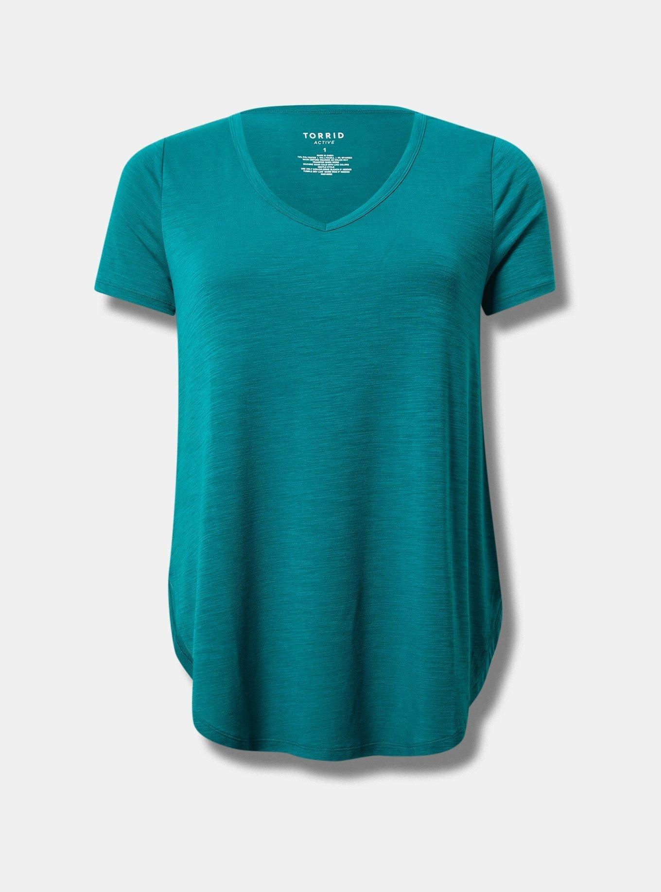 Lyocell V-Neck Short Sleeve Active Tunic