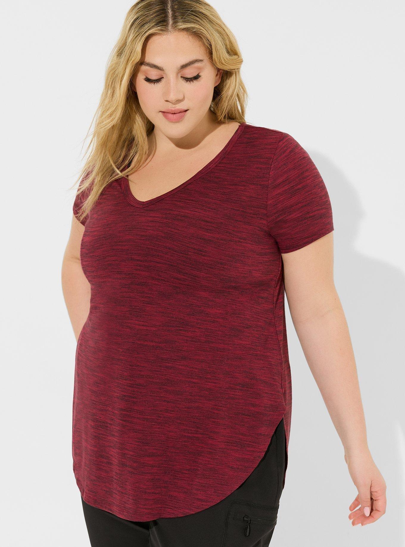 Lyocell V-Neck Short Sleeve Active Tunic