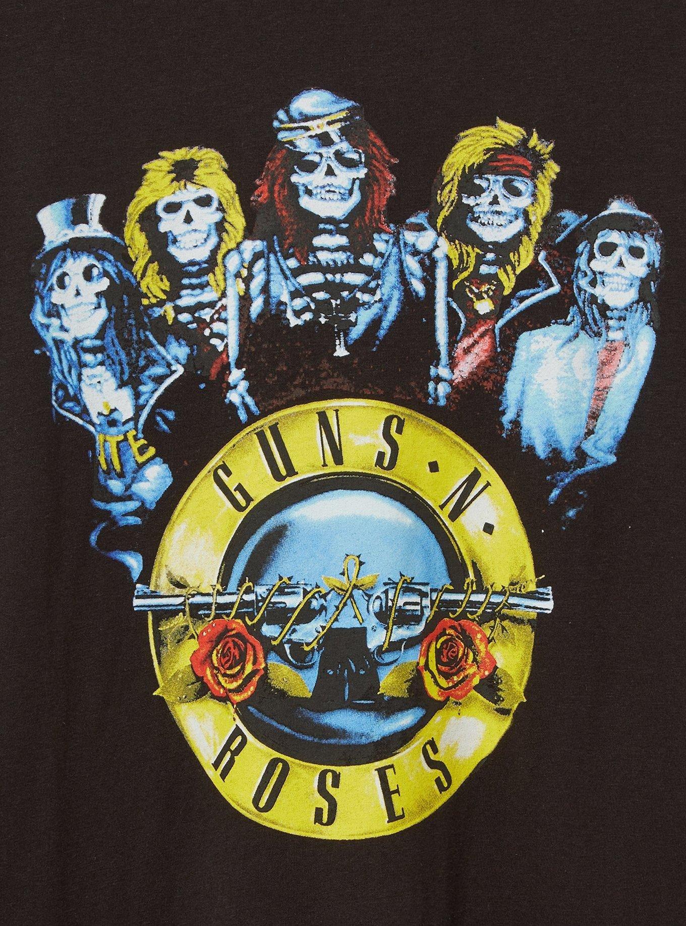 Guns N Roses Classic Fit Cotton Crew Tee, DEEP BLACK, alternate