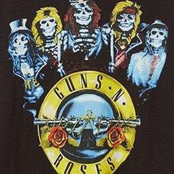 Guns N Roses Classic Fit Cotton Crew Tee, DEEP BLACK, swatch