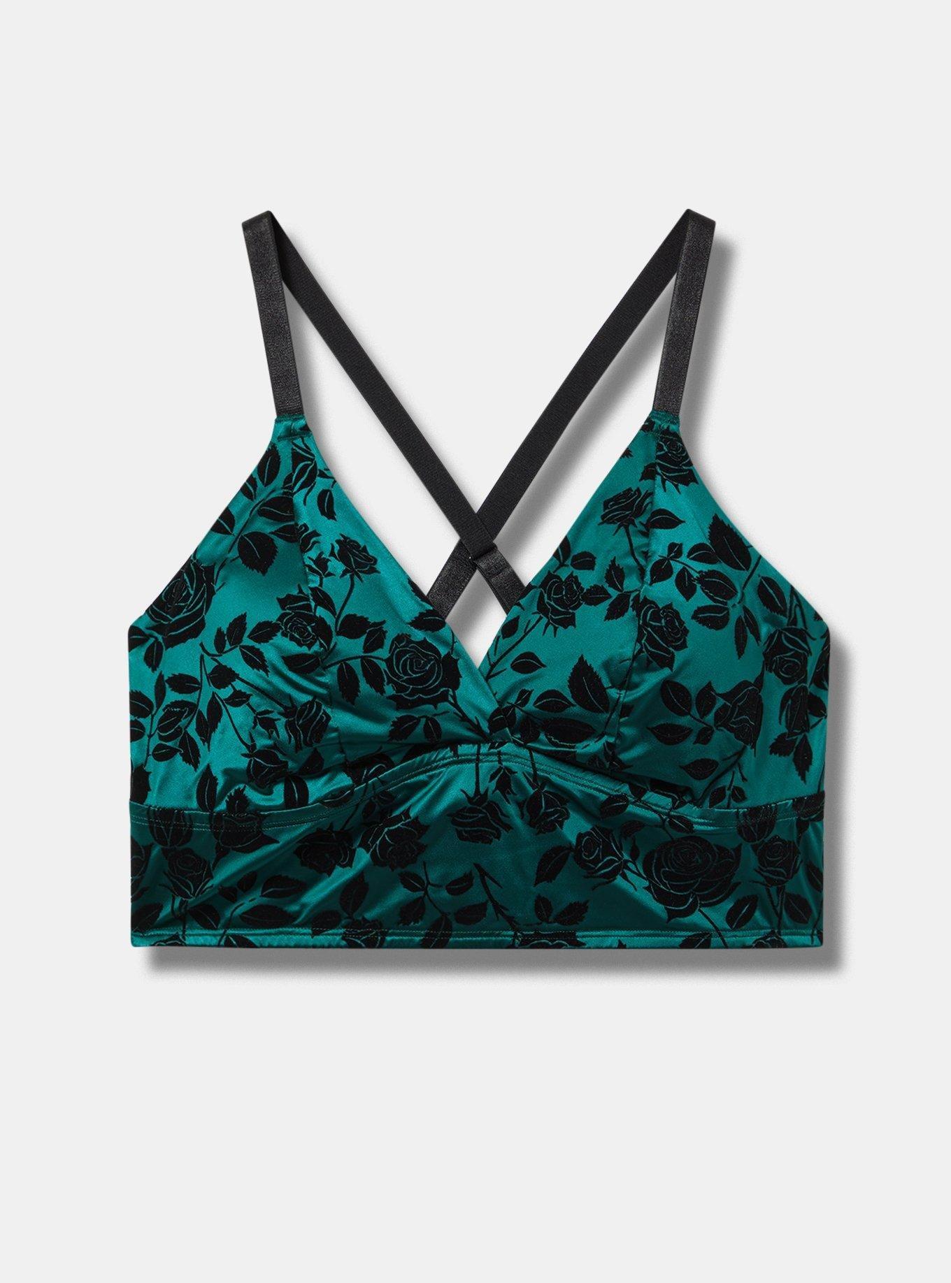 Lightly Lined Flocked Shine Bralette