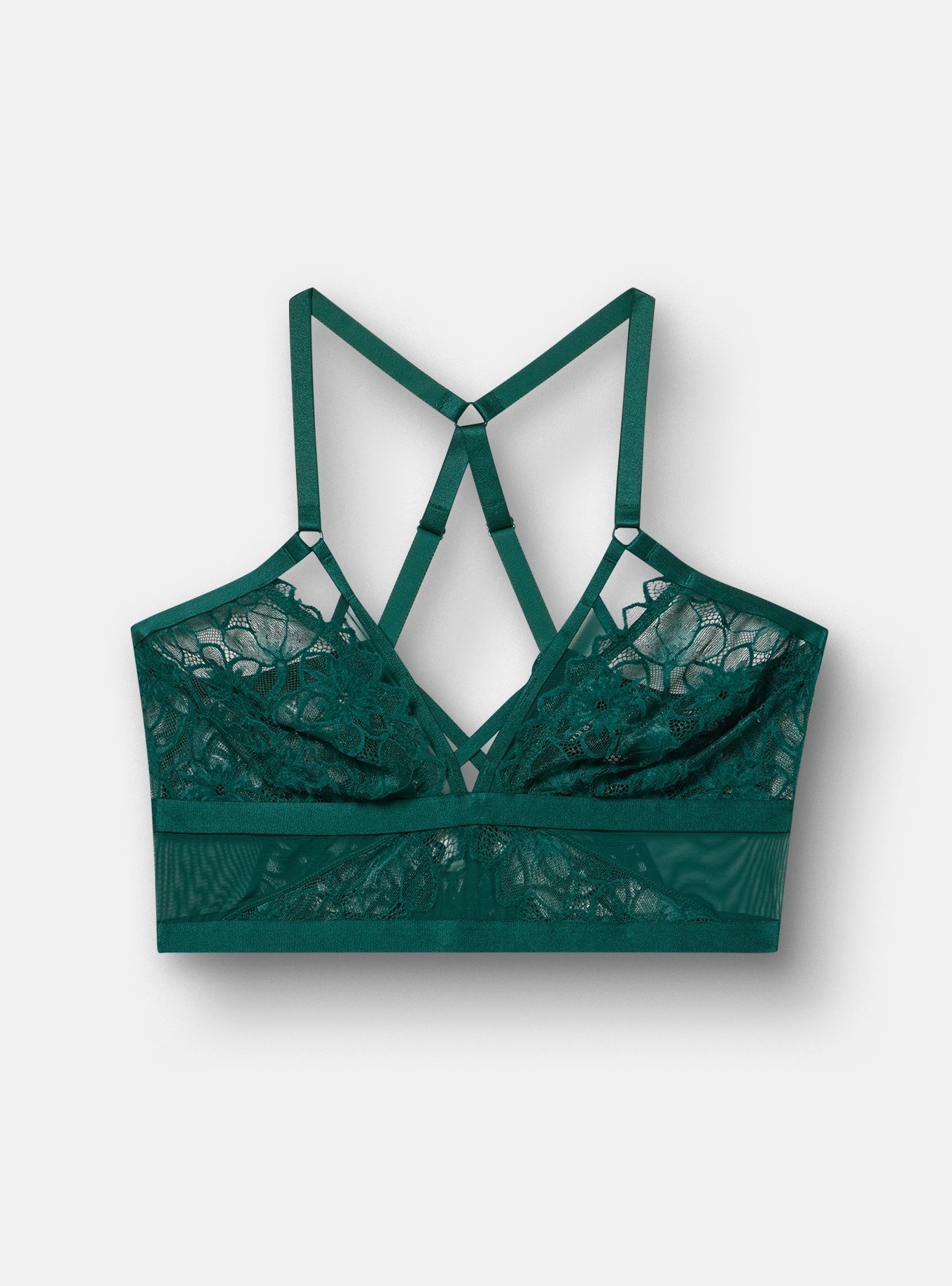 Cozy Lace Bralette, BOTANICAL GARDEN, flat