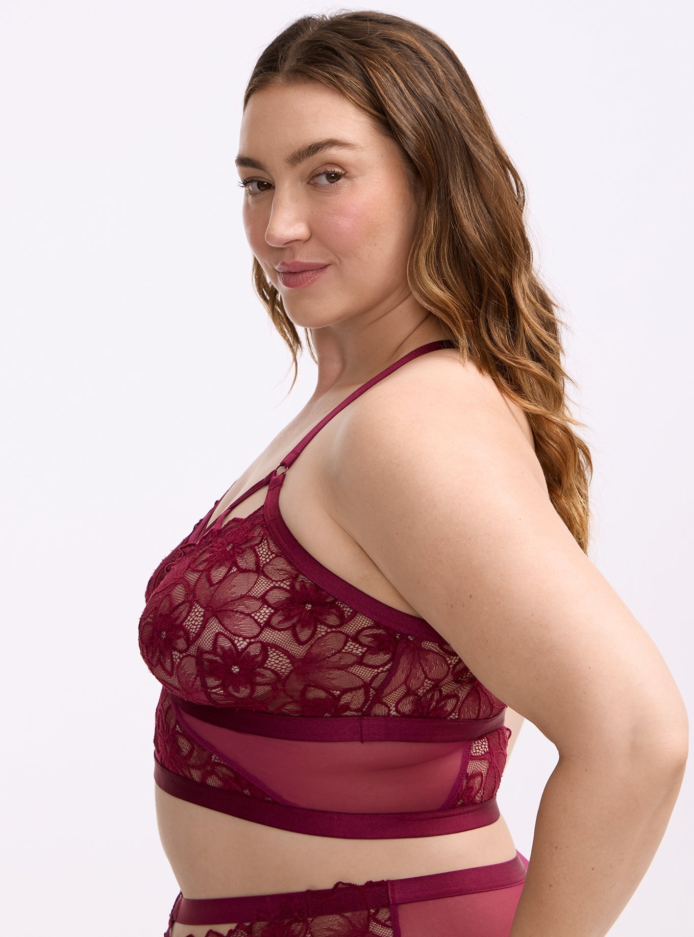 Cozy Lace Bralette, PURPLE POTION, alternate