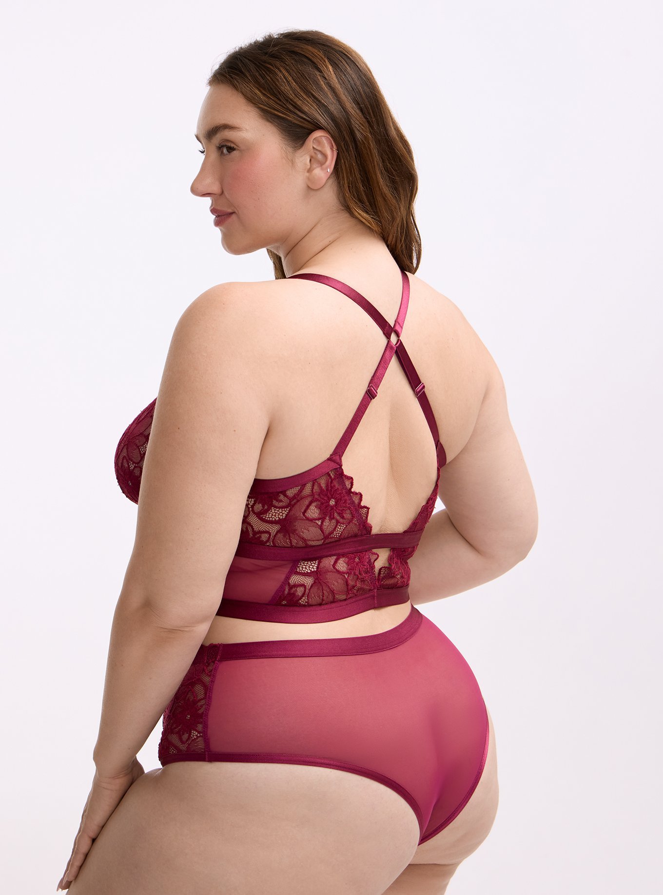 Cozy Lace Bralette, PURPLE POTION, alternate