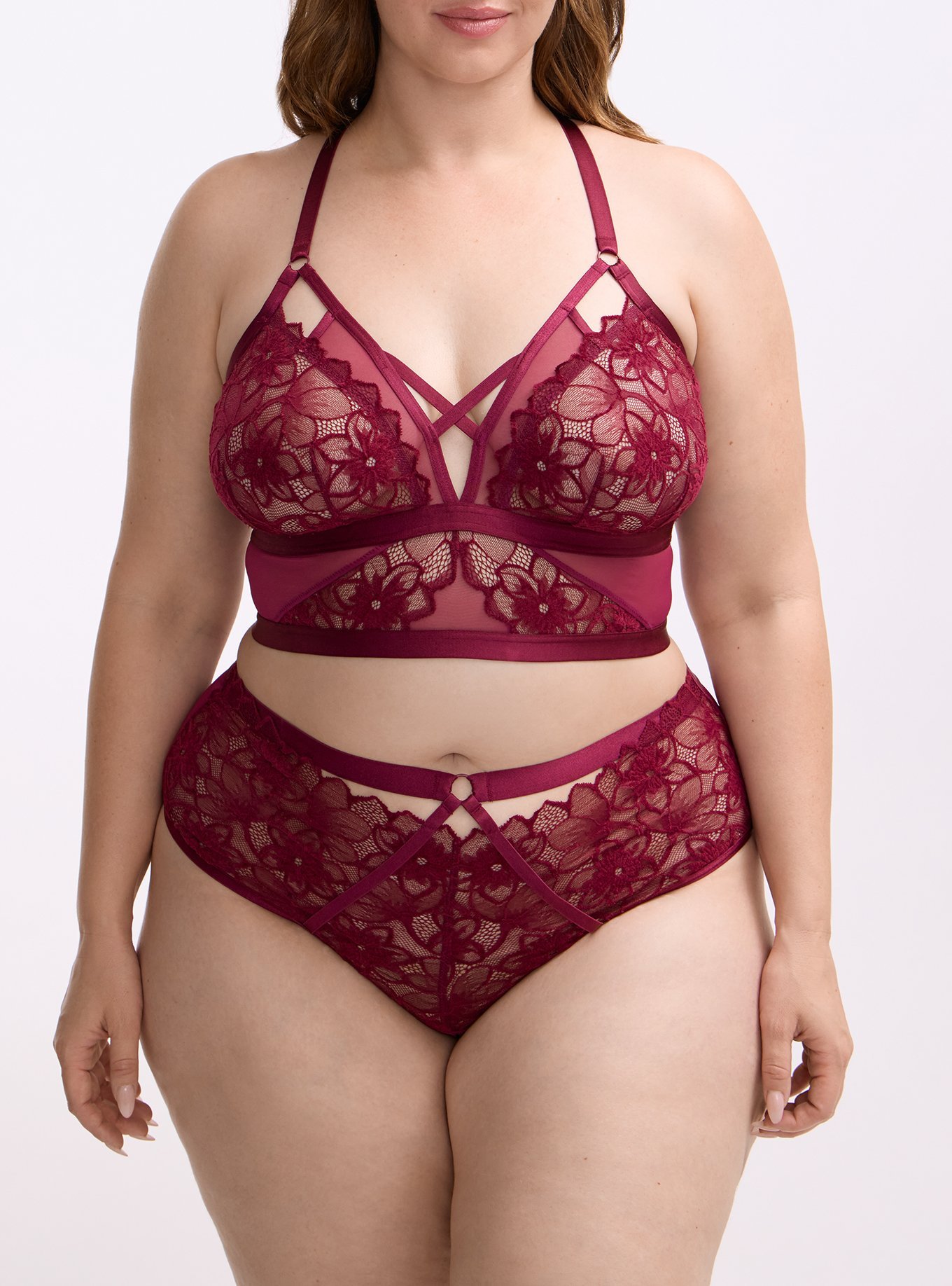 Cozy Lace Bralette, PURPLE POTION, alternate