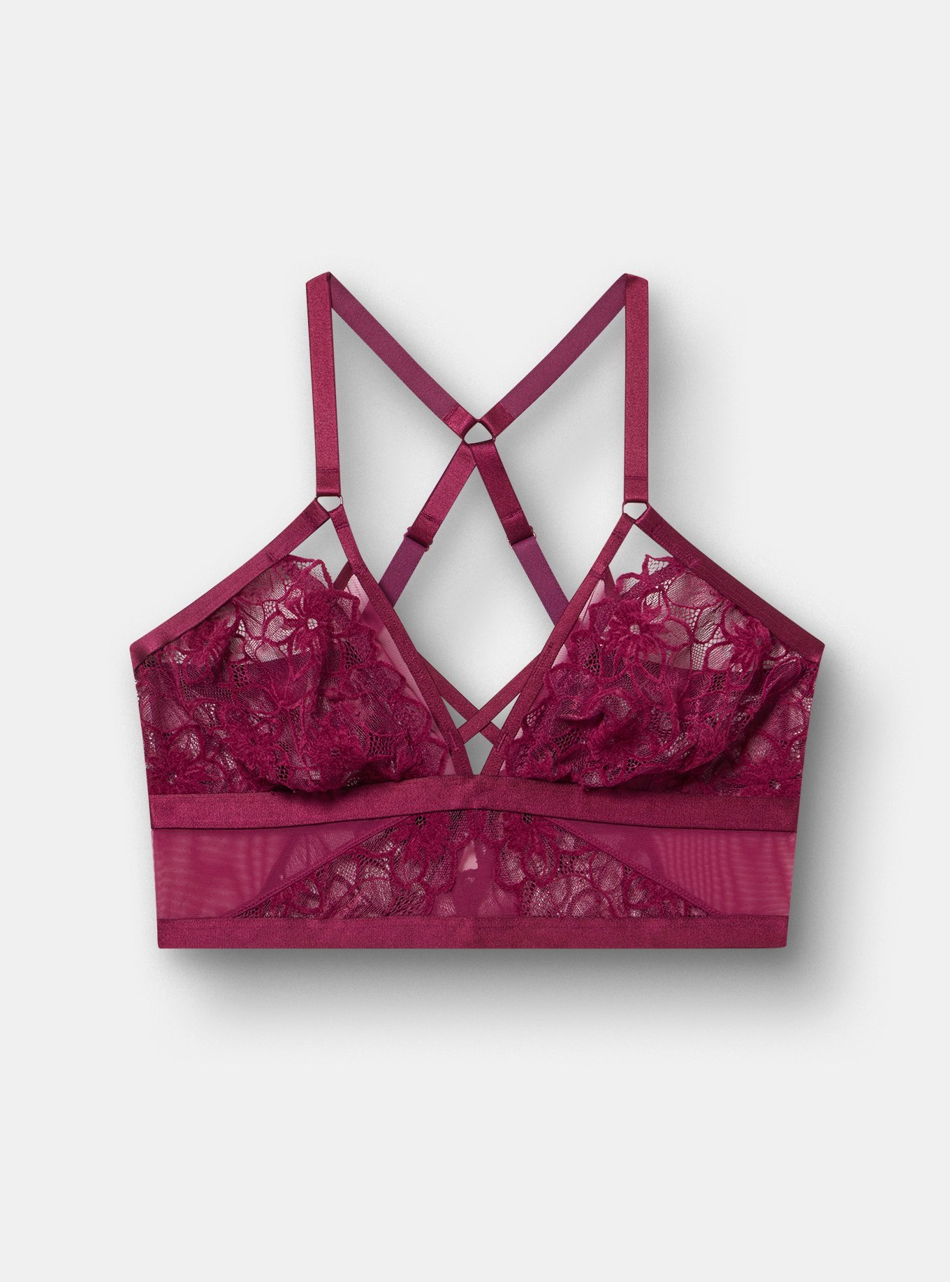 Cozy Lace Bralette, PURPLE POTION, flat