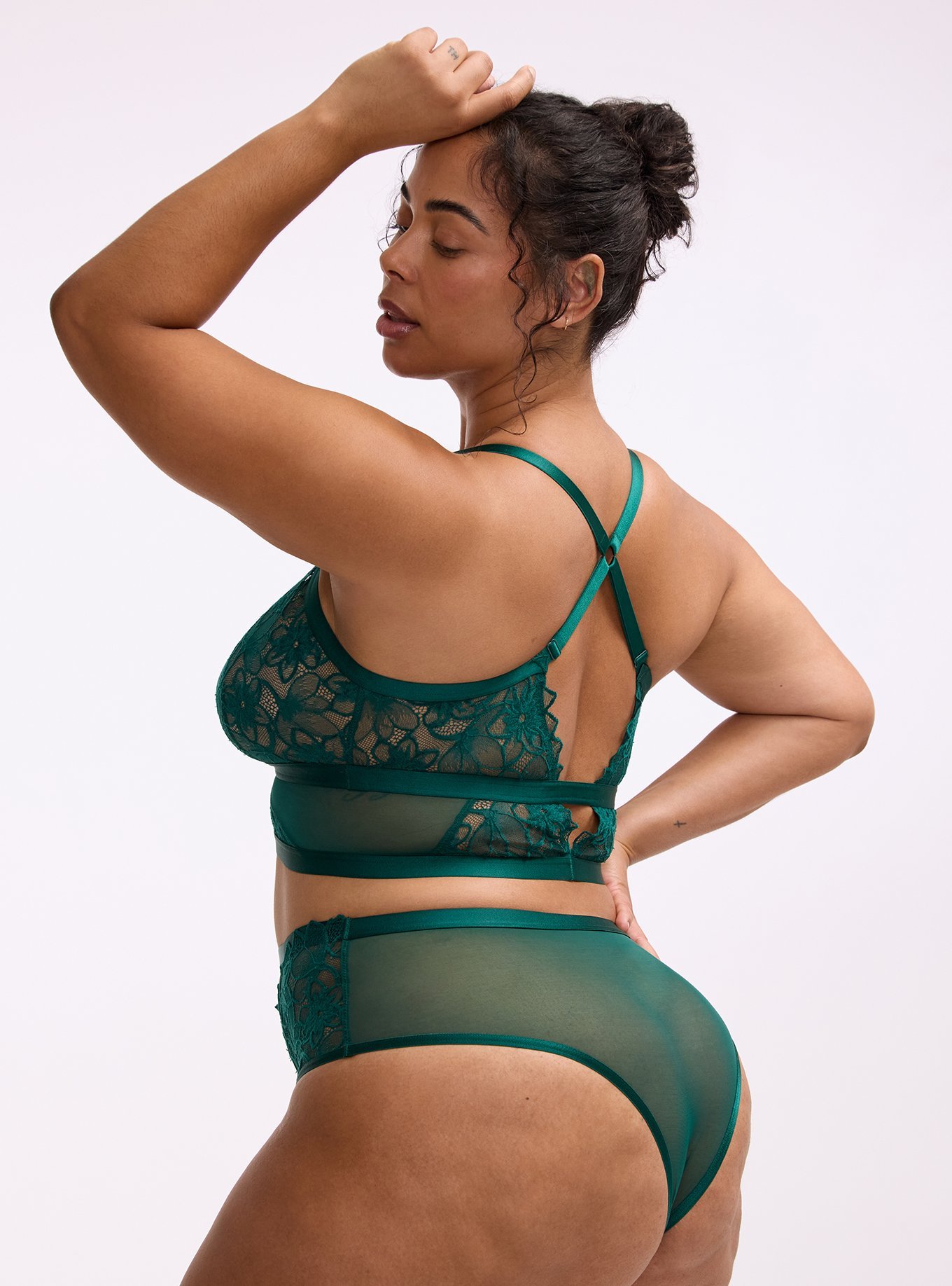 Cozy Lace Mid Waist Tanga, BOTANICAL GARDEN, alternate