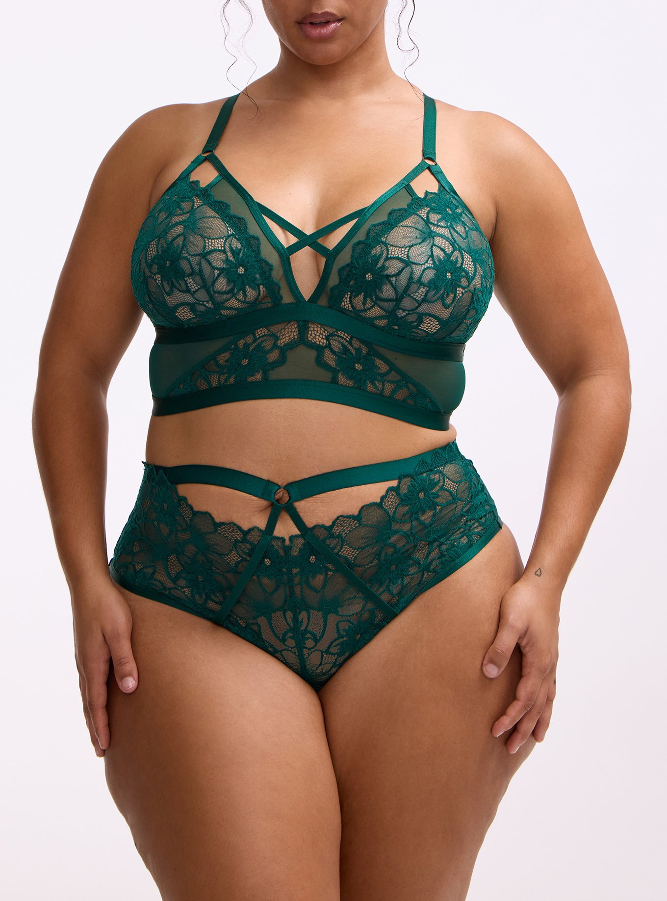 Cozy Lace Mid Waist Tanga, BOTANICAL GARDEN, alternate