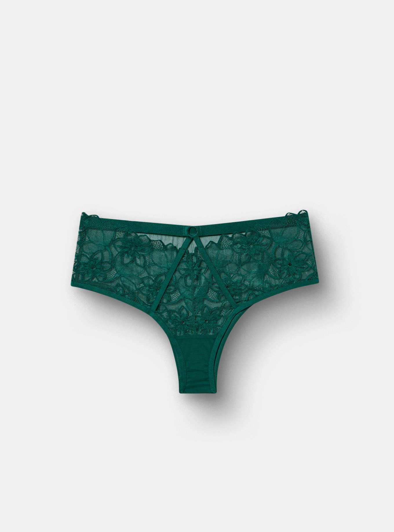 Cozy Lace Mid Waist Tanga, BOTANICAL GARDEN, flat