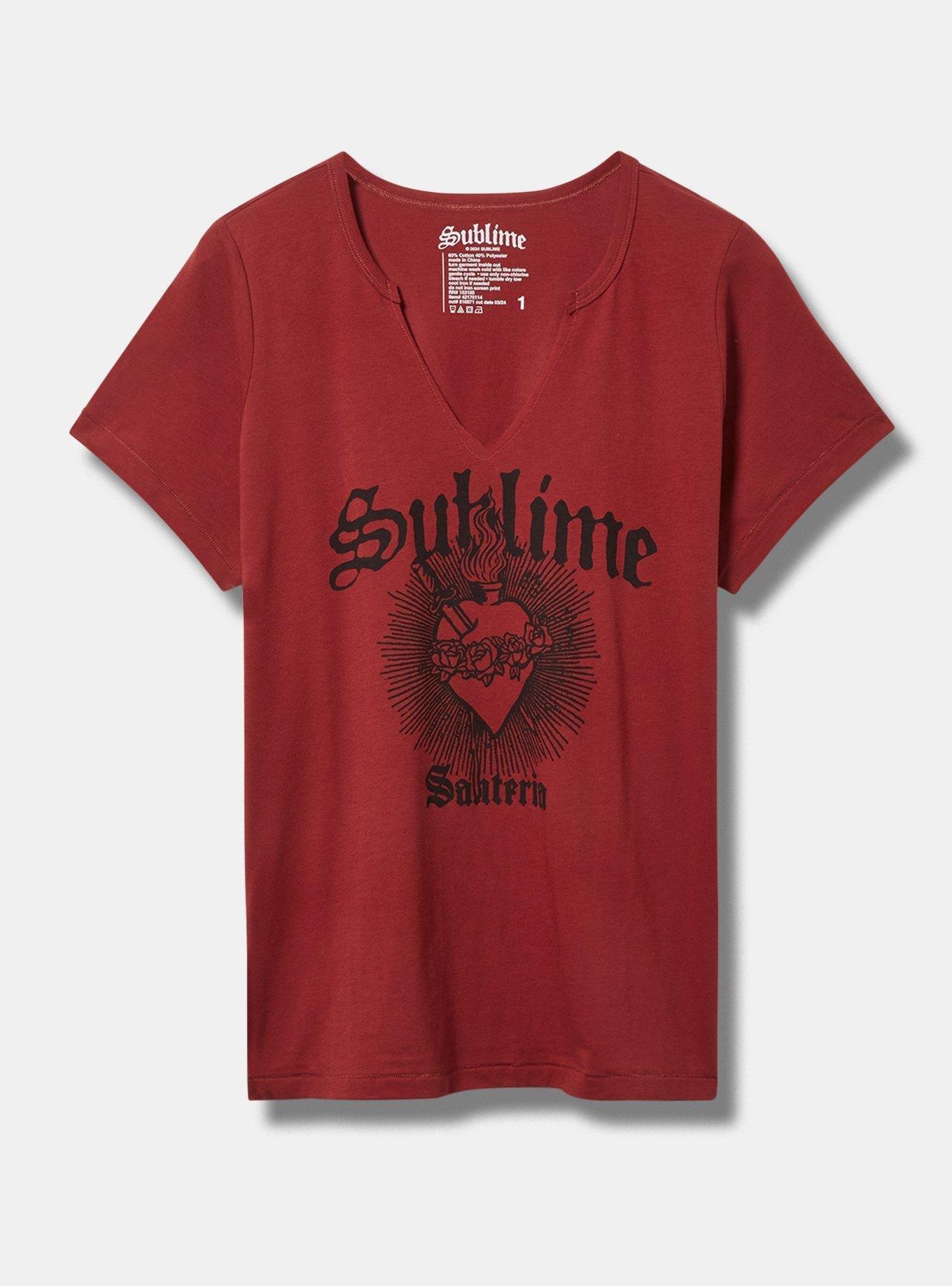 Sublime Classic Fit Cotton Notch Neck Tee