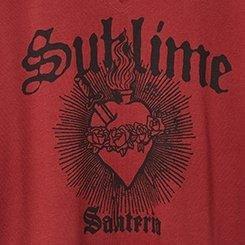 Sublime Classic Fit Cotton Notch Neck Tee, RED, swatch
