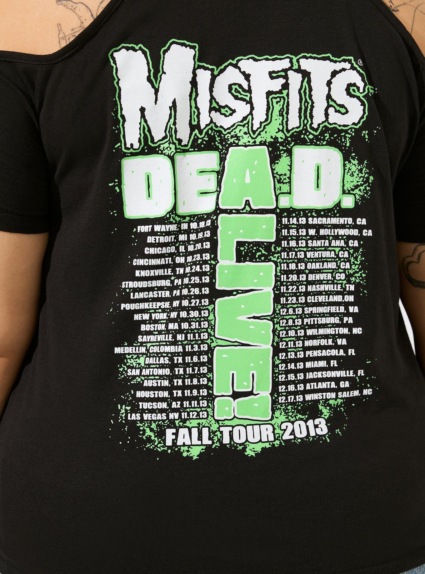 Misfits Classic Fit Cotton O-Ring Cold Shoulder Tee