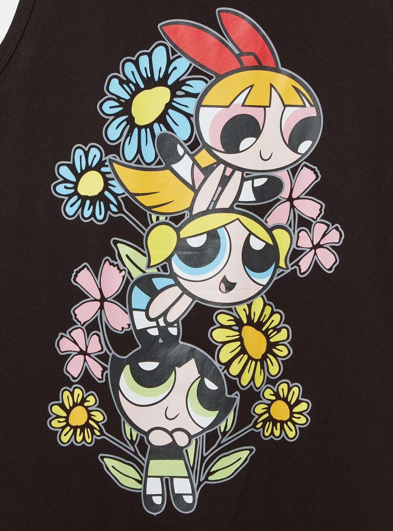 Powerpuff Girls Flower Classic Fit Cotton Crew Tank