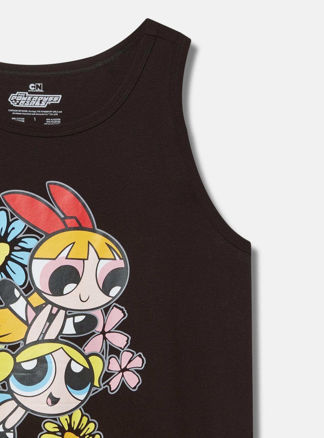 Powerpuff Girls Flower Classic Fit Cotton Crew Tank