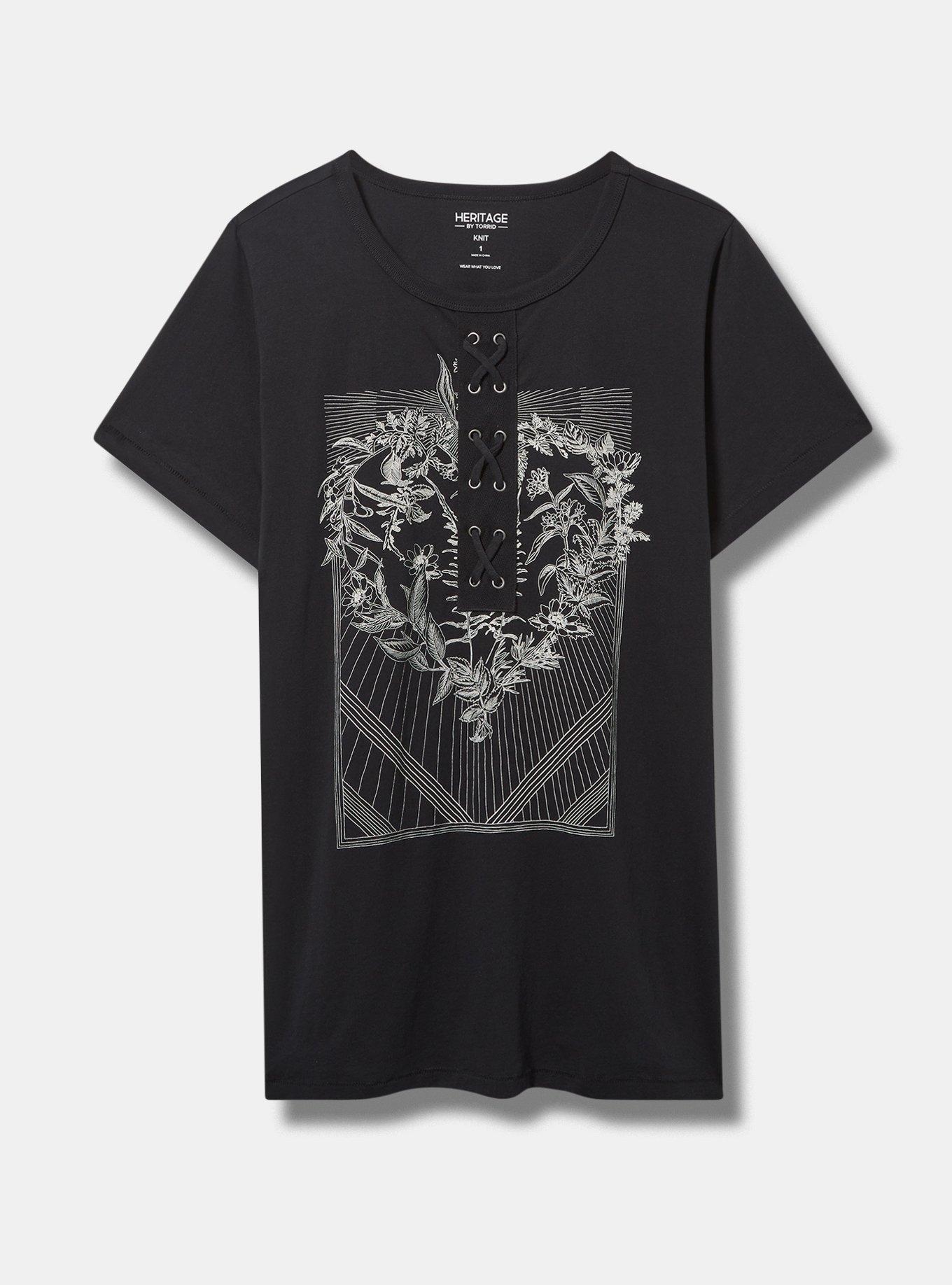 CURVED HEM FITTED TEE BOTANICAL CHRONICLES