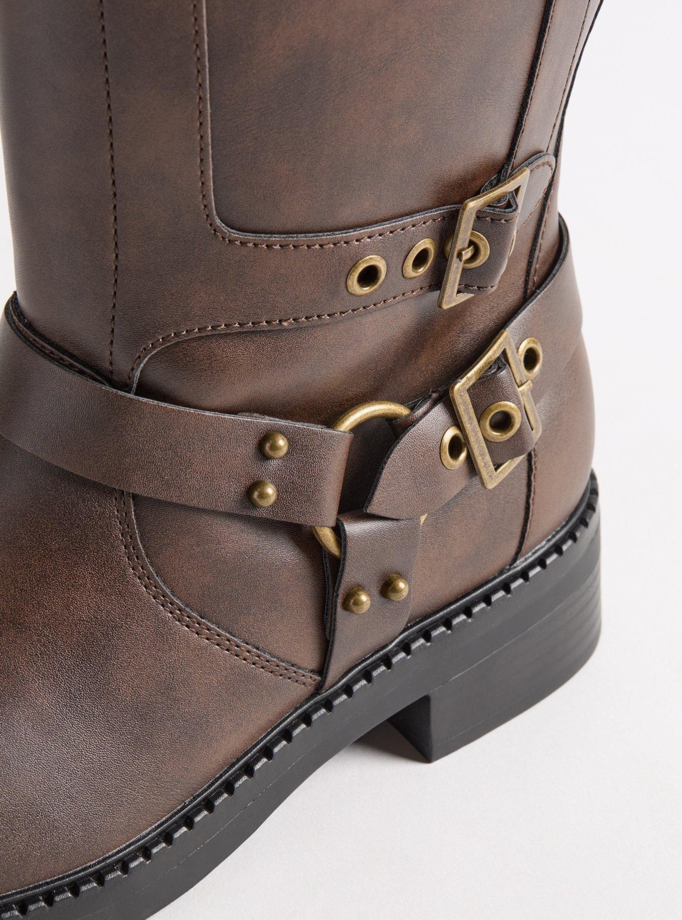 Multi Buckle Moto Knee Boot (WW