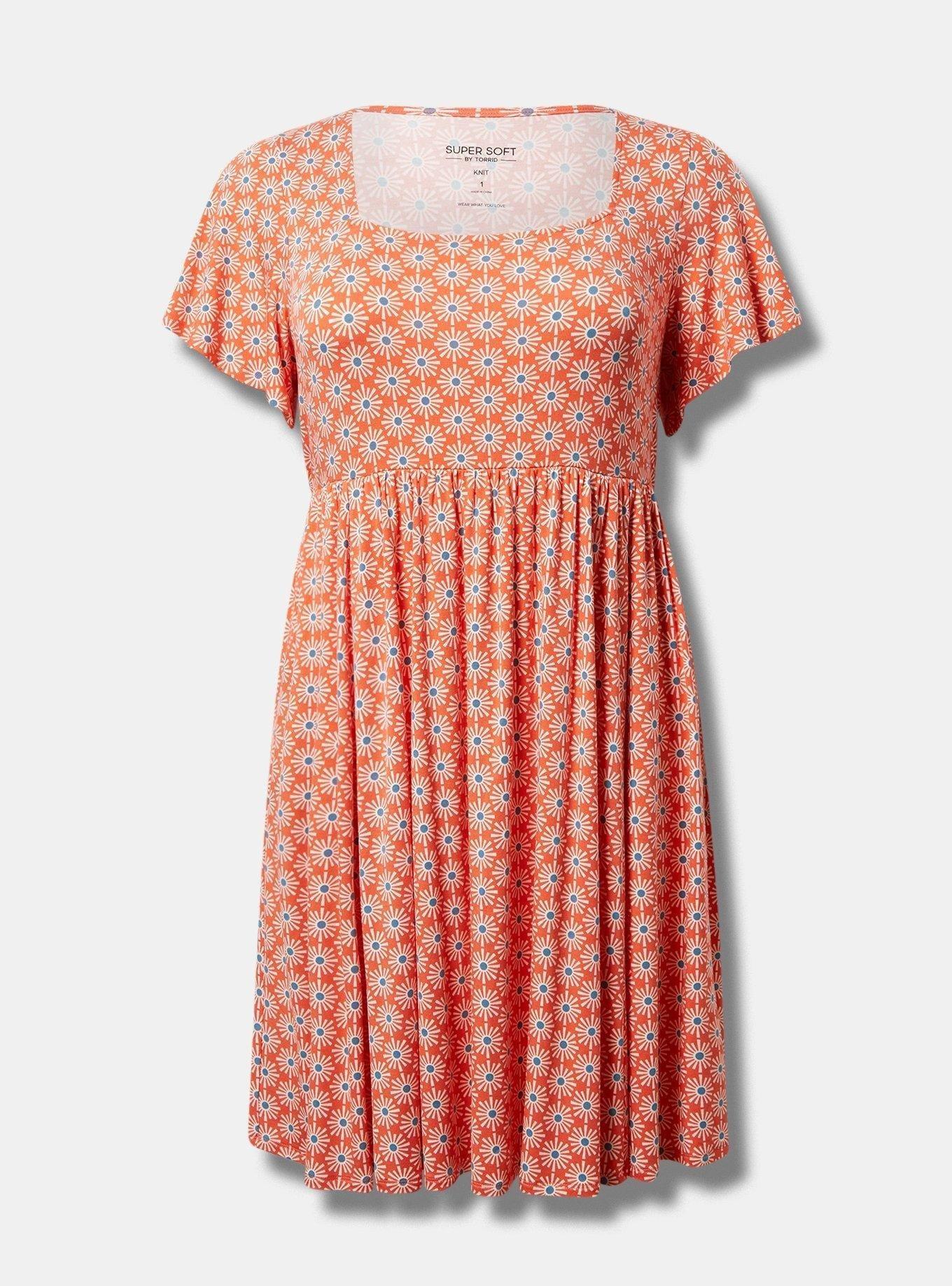 Mini Flutter-Sleeve Skater Dress