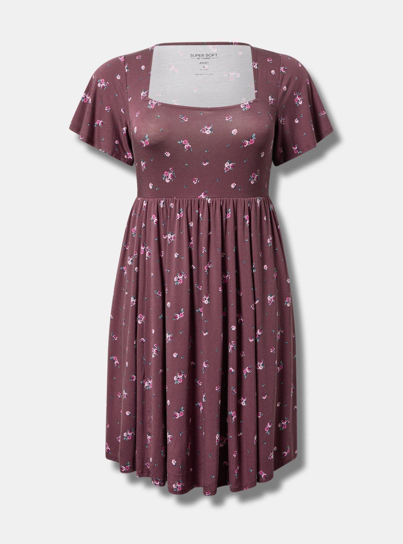 Mini Flutter-Sleeve Skater Dress
