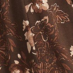 Plus Size Mini Flutter-Sleeve Skater Dress, WHITNEY FLORAL BRACKEN, swatch