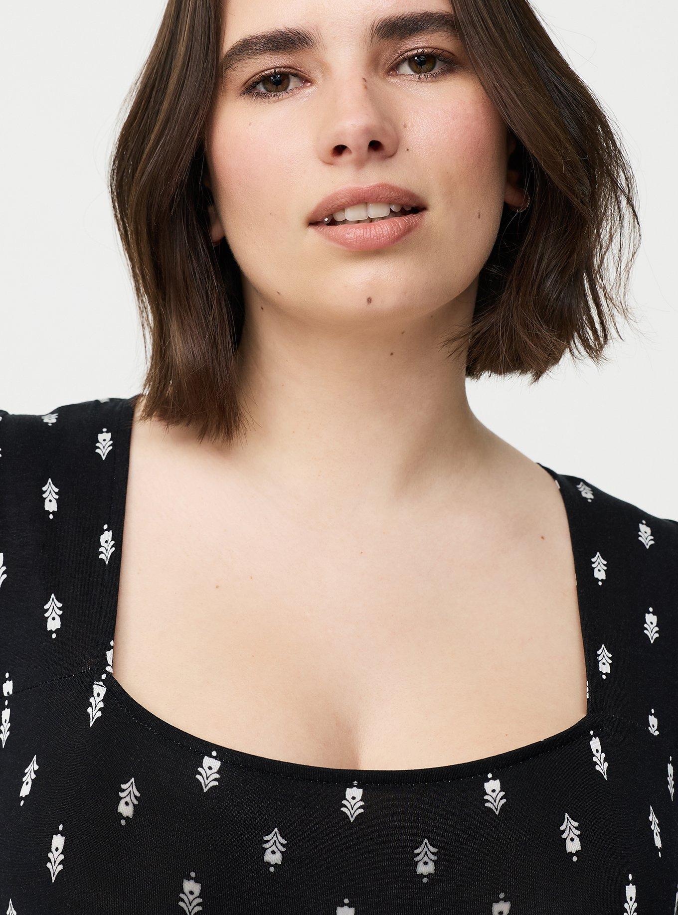 Flutter Sleeve Skater Mini Dress, TOVA MOTIFS BLACK, alternate