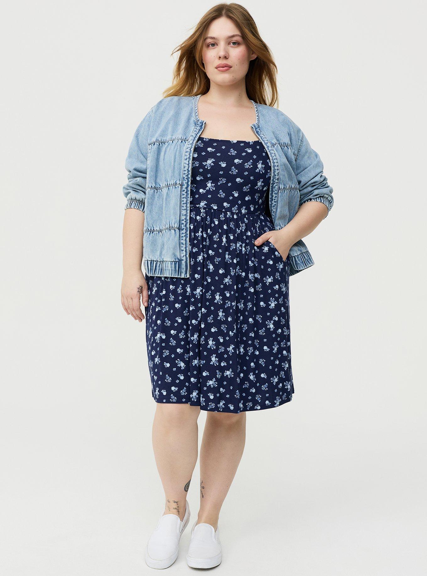 Flutter Sleeve Skater Mini Dress, SUNDAY DITSY NAVY, alternate