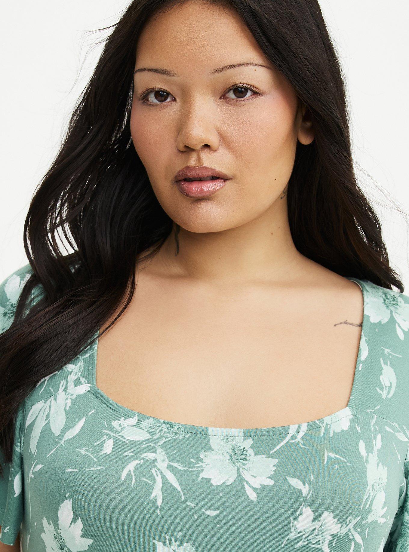 Flutter Sleeve Skater Mini Dress, REFRESHING SUNFLOWER FLORAL GREEN, alternate