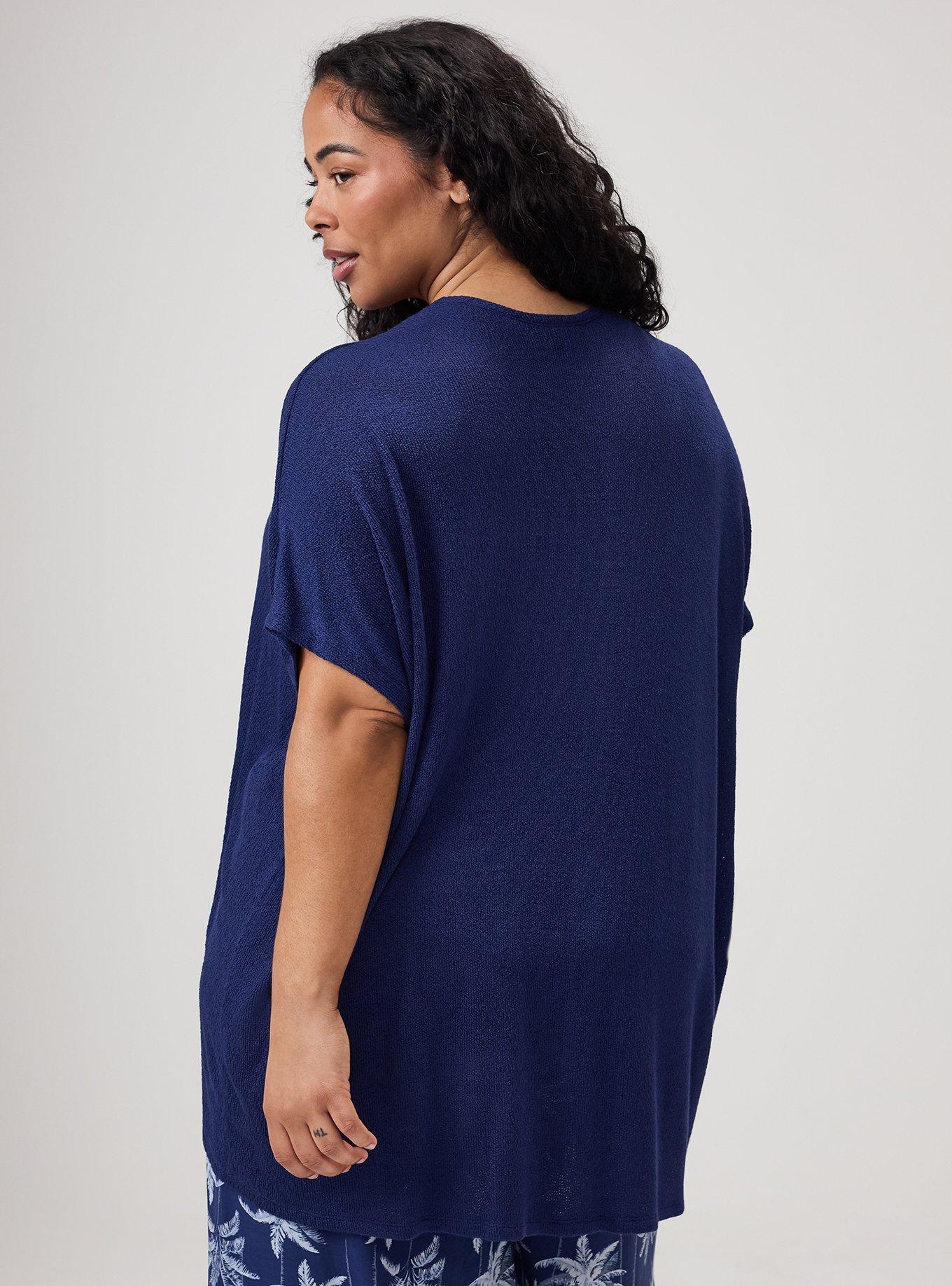Open Front Cocoon Cardigan, MEDIEVAL BLUE, alternate