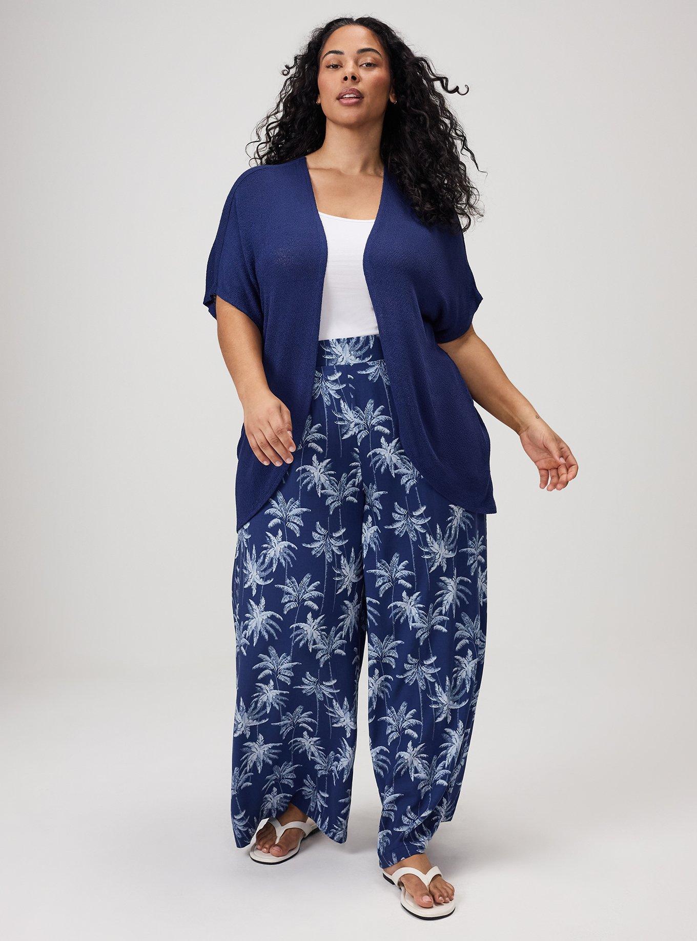 Open Front Cocoon Cardigan, MEDIEVAL BLUE, alternate